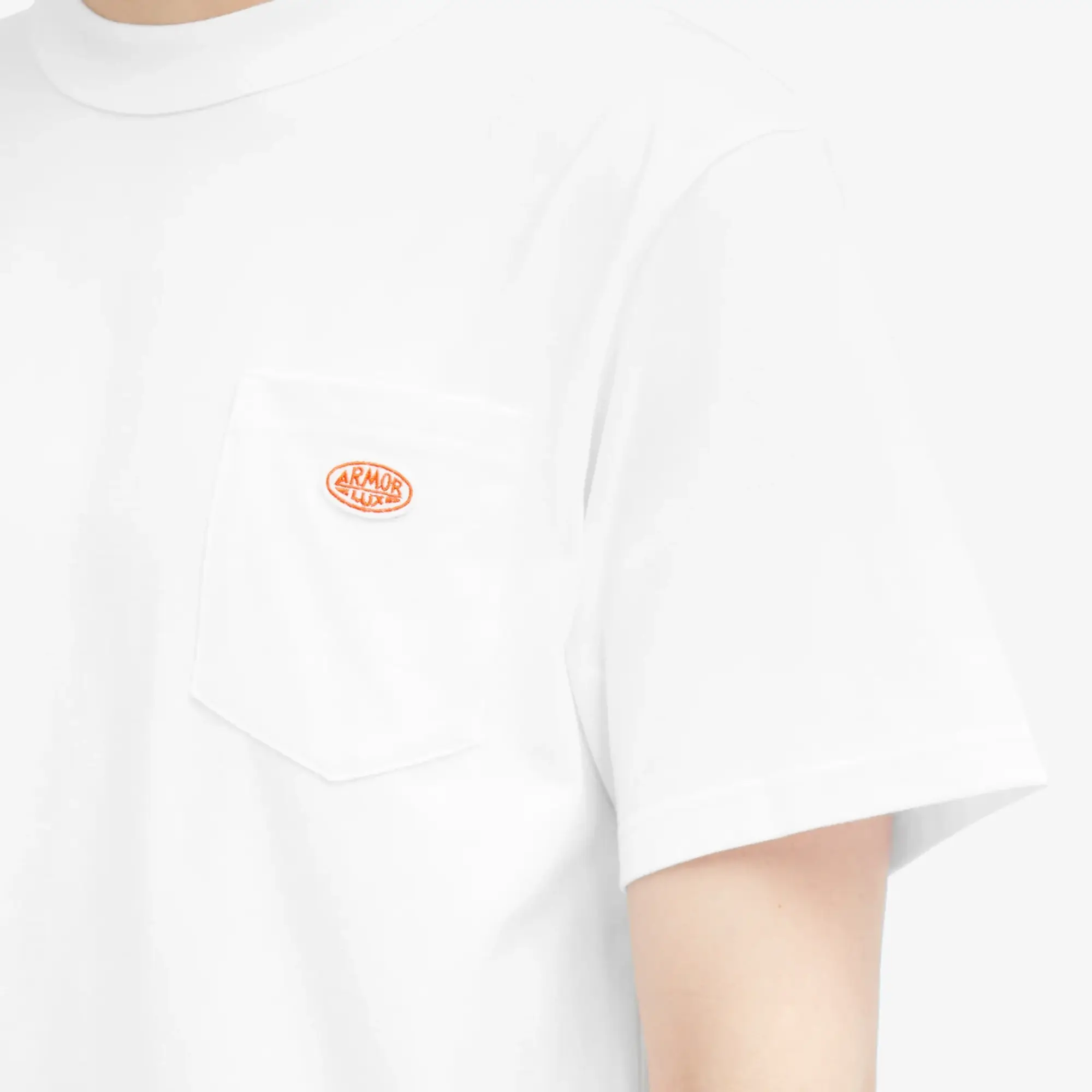 Armor-Lux Armor Lux Cotton Crew Neck T-Shirt, Blanc