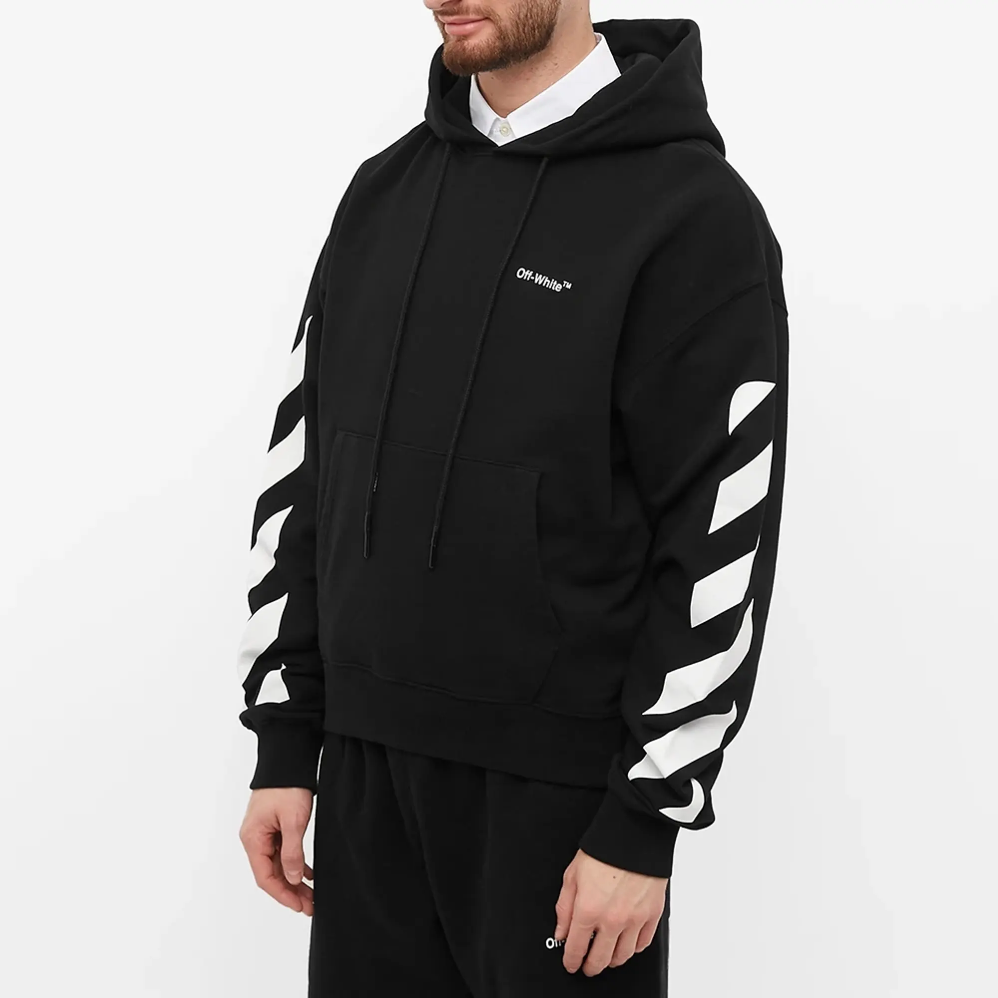 Off-White Diagonal Helvetica Over Hoodie