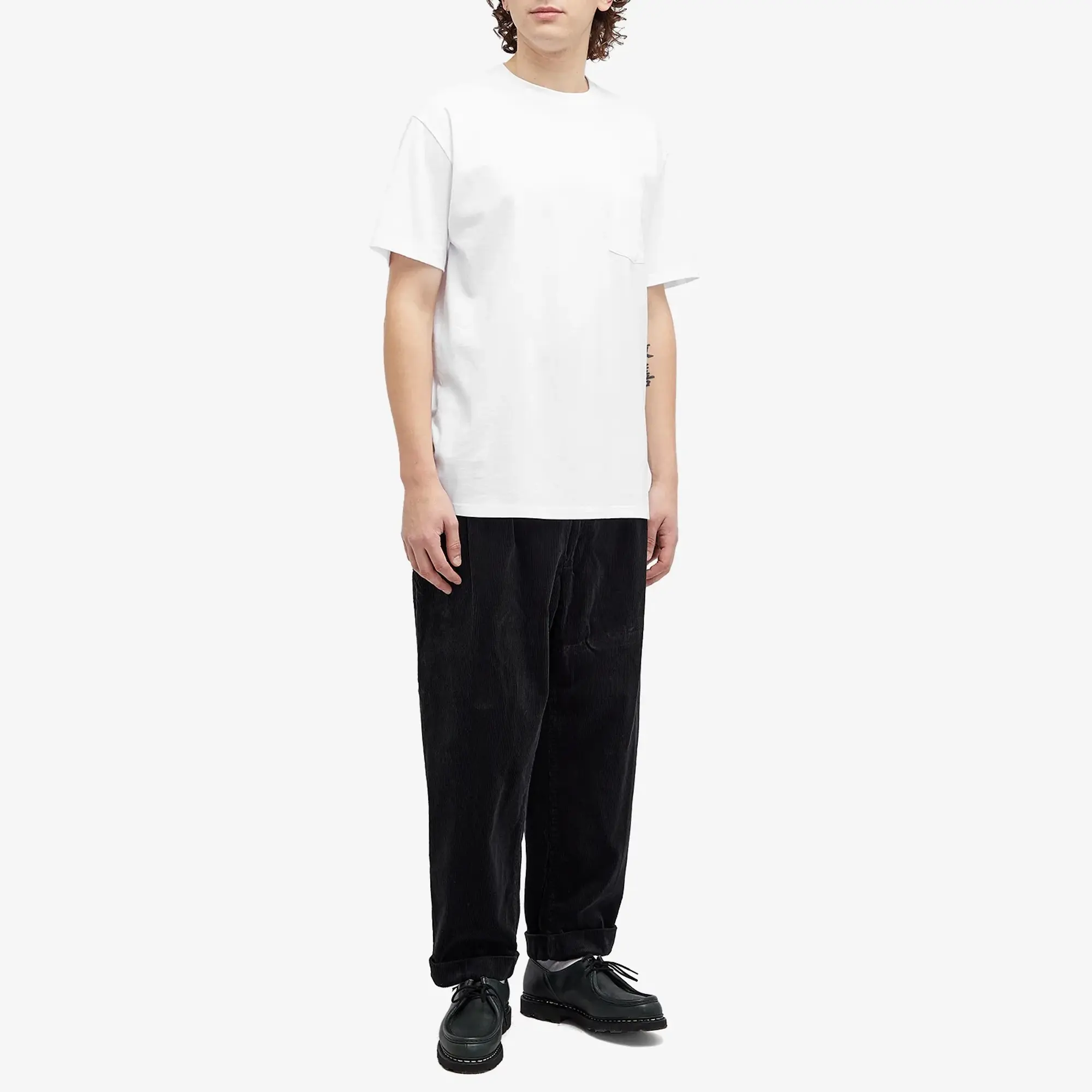 Beams Plus Men's 2 Pack Pocket T-Shirt White
