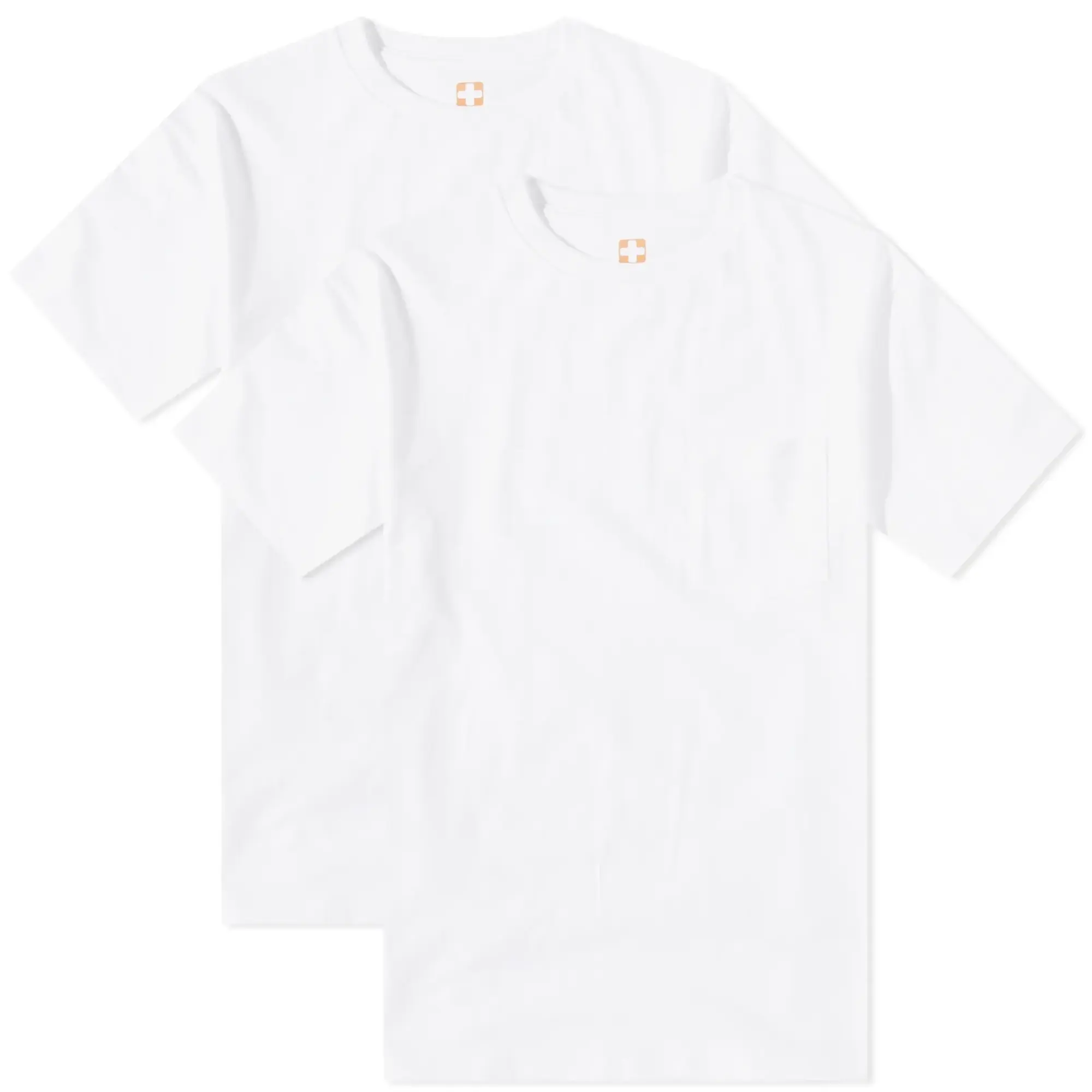 Beams Plus Men's 2 Pack Pocket T-Shirt White