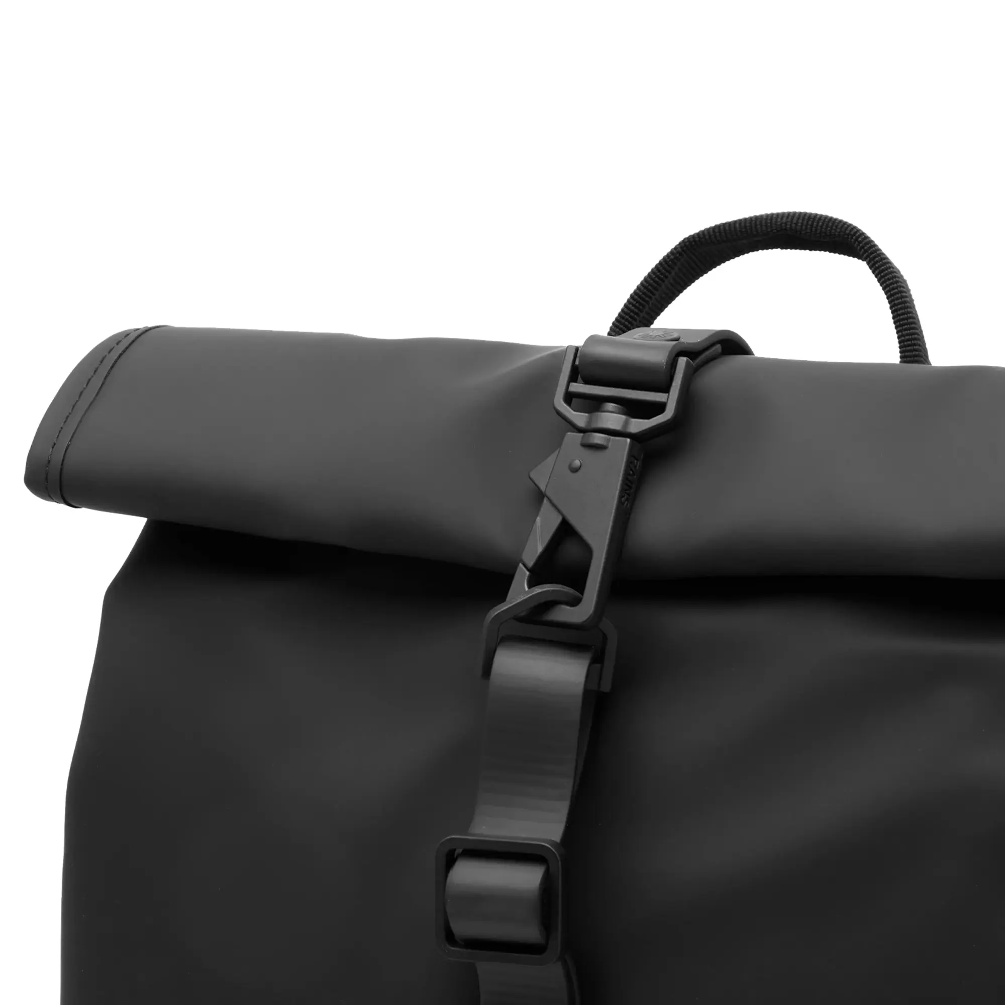 Rains 13330 Unisex Waterproof Mini Roll Top Backpack In Black