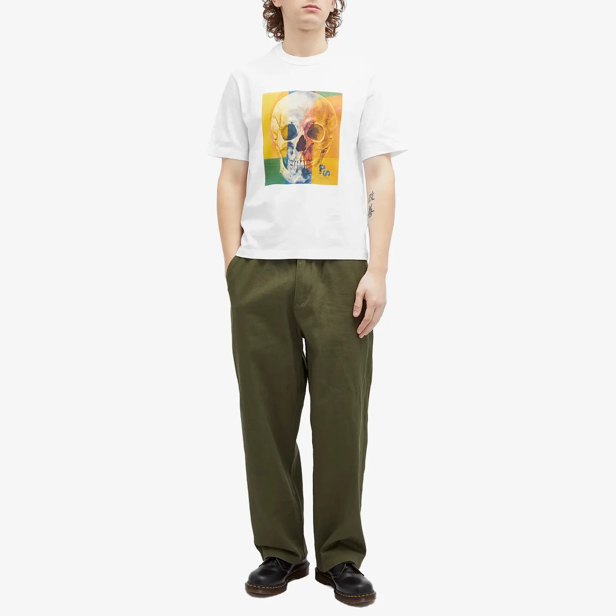 Paul Smith Men's Skull Square T-Shirt White