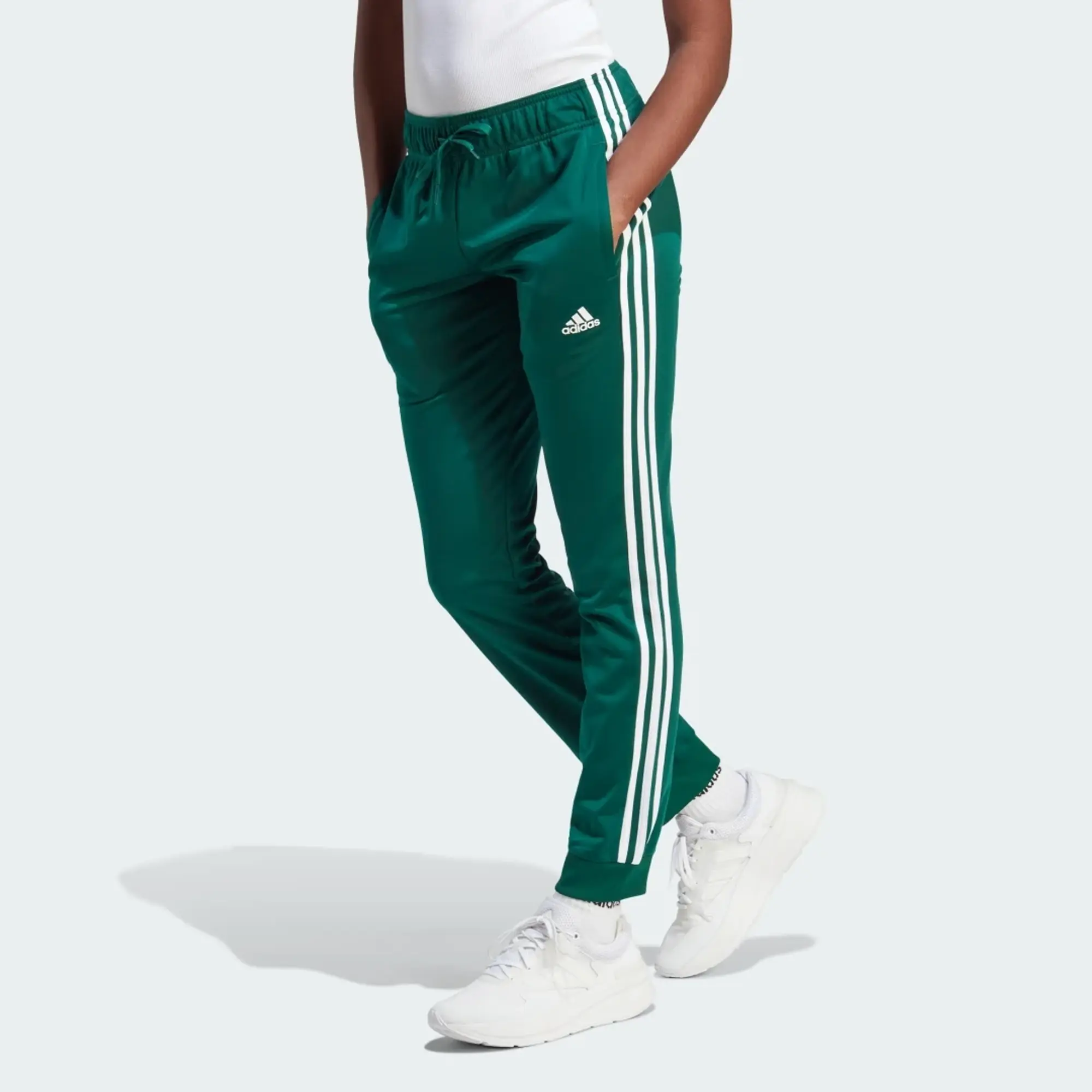 adidas Primegreen Essentials Warm-Up Slim Tapered 3-Stripes Track Tracksuit Bottoms