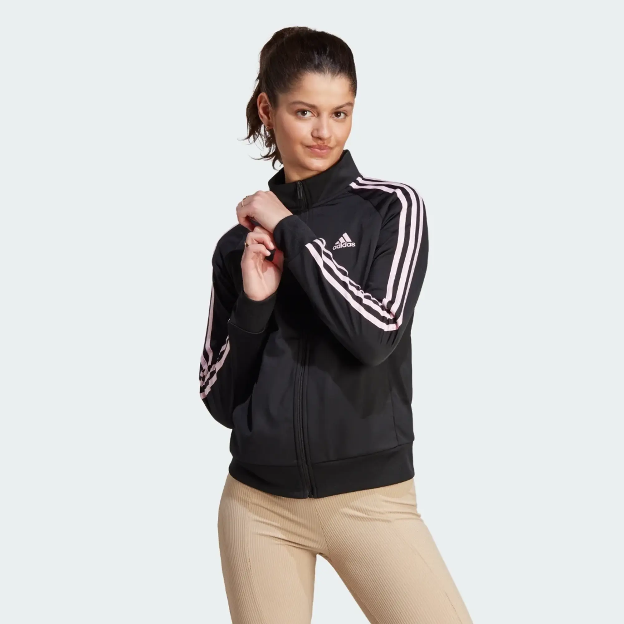 adidas Primegreen Essentials Warm-Up Slim 3-Stripes Track Jacket