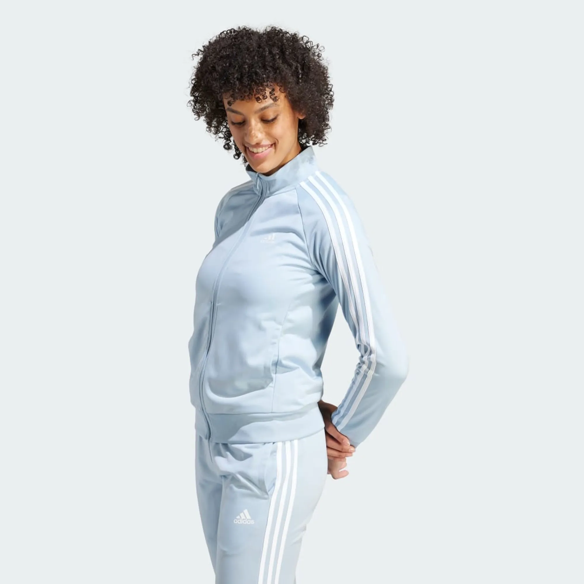 adidas Primegreen Essentials Warm-Up Slim 3-Stripes Track Jacket - Main Image