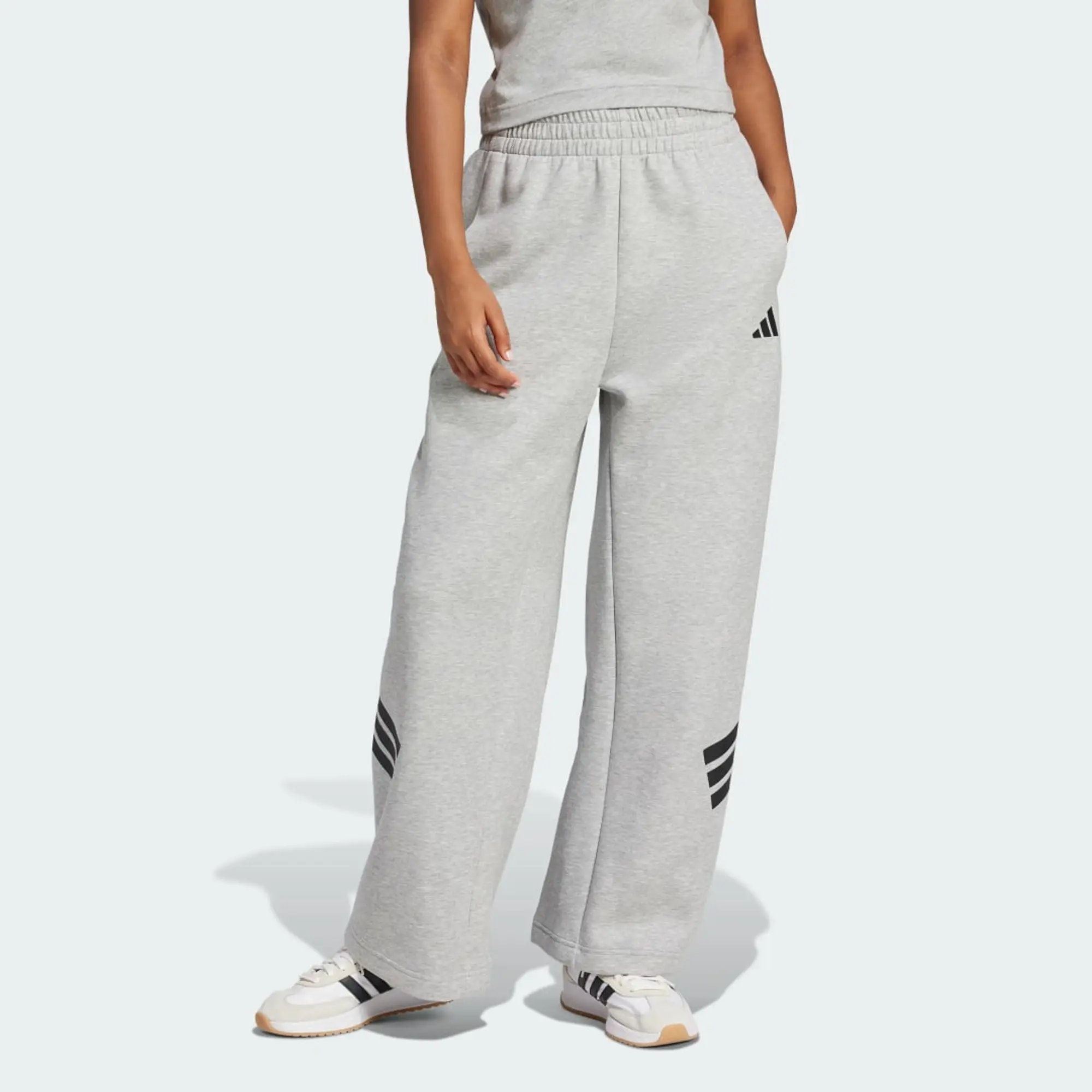 adidas Women Future Icons 3 Stripes Open Hem Pants
