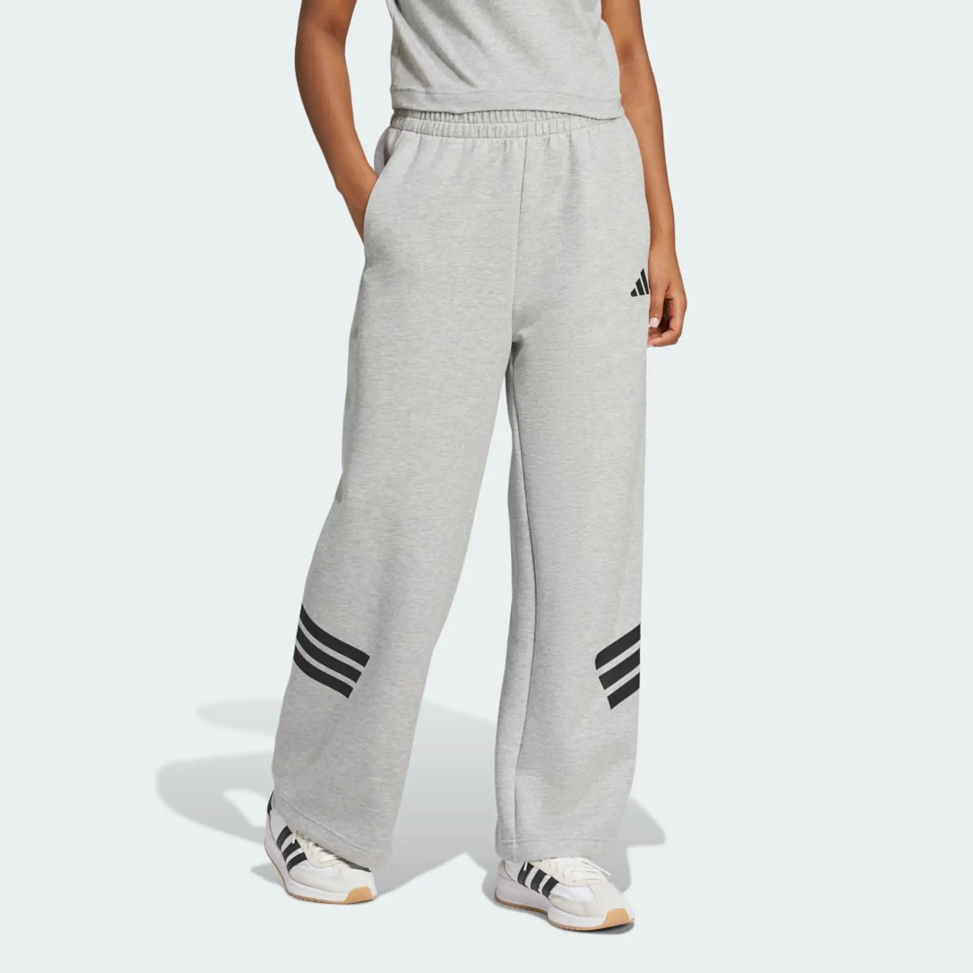 adidas Women Future Icons 3 Stripes Open Hem Pants