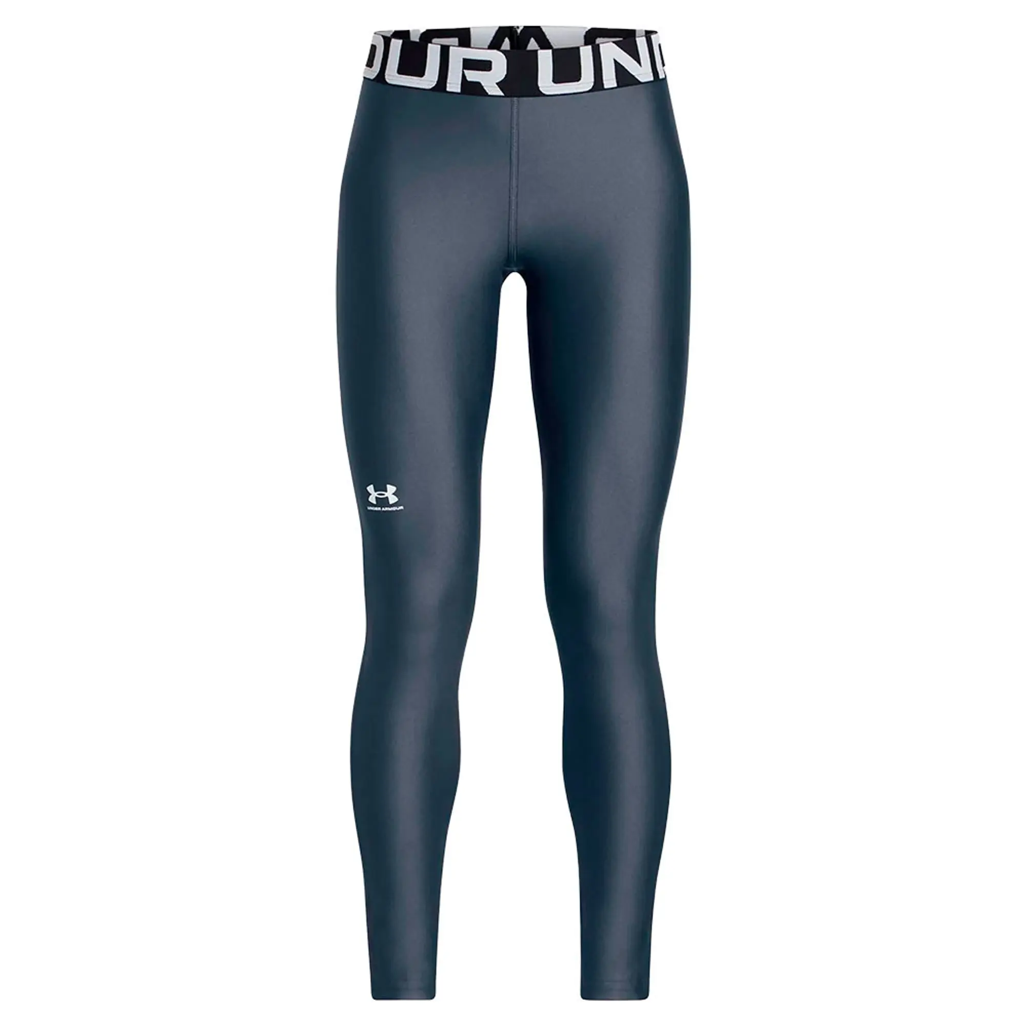 Under Armour Girls' HeatGear® Leggings Downpour Gray / White YXS (48 - 50 in)