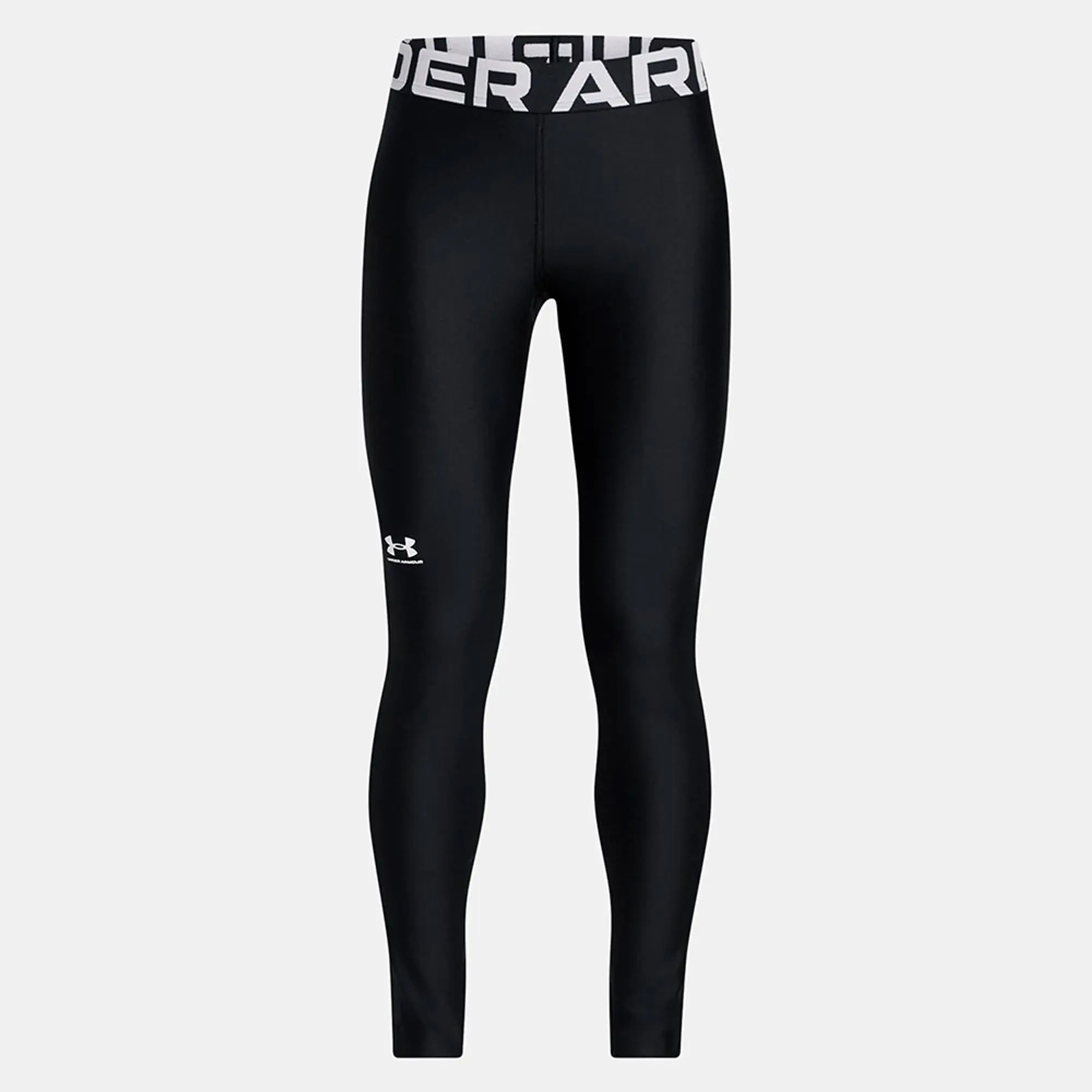 Under Armour Girls' HeatGear® Leggings Black / White YXS (48 - 50 in)