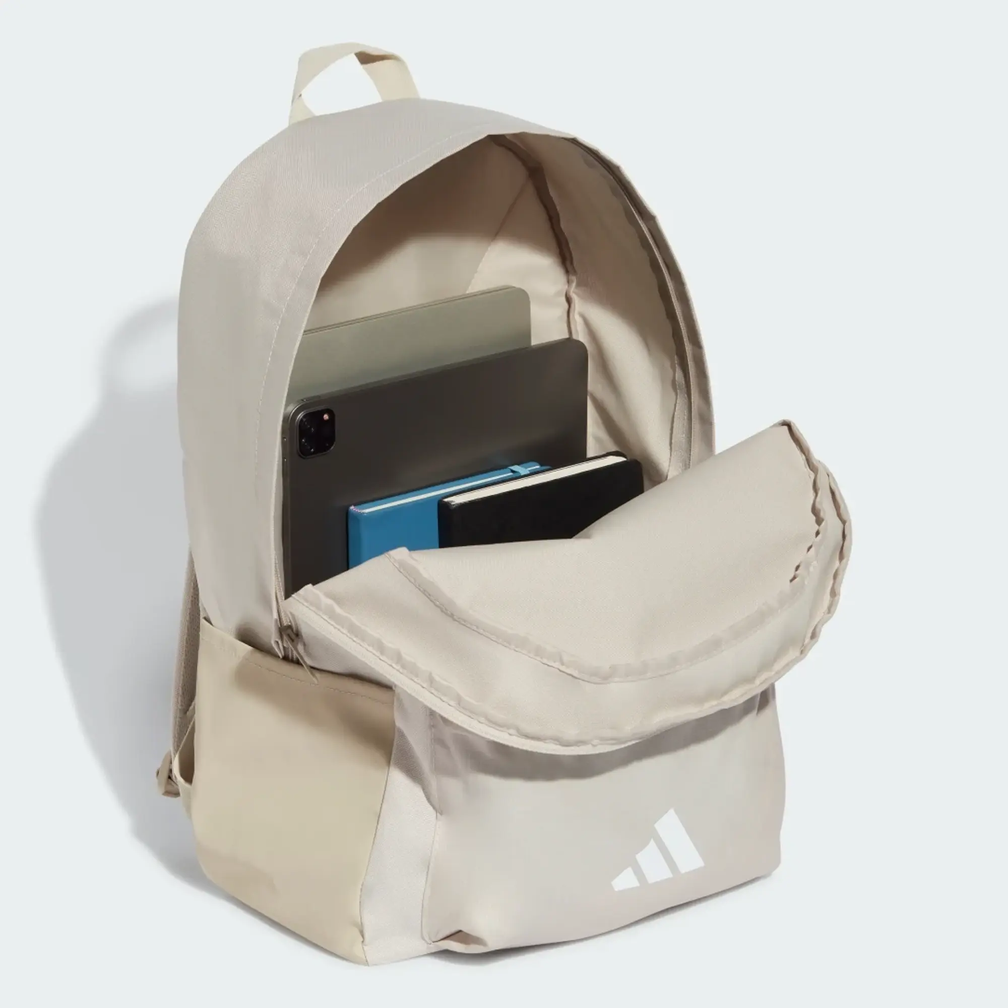 adidas Women's Classic Back-to-School 3-Stripes Backpack - Wonder Alumina/White - Grey