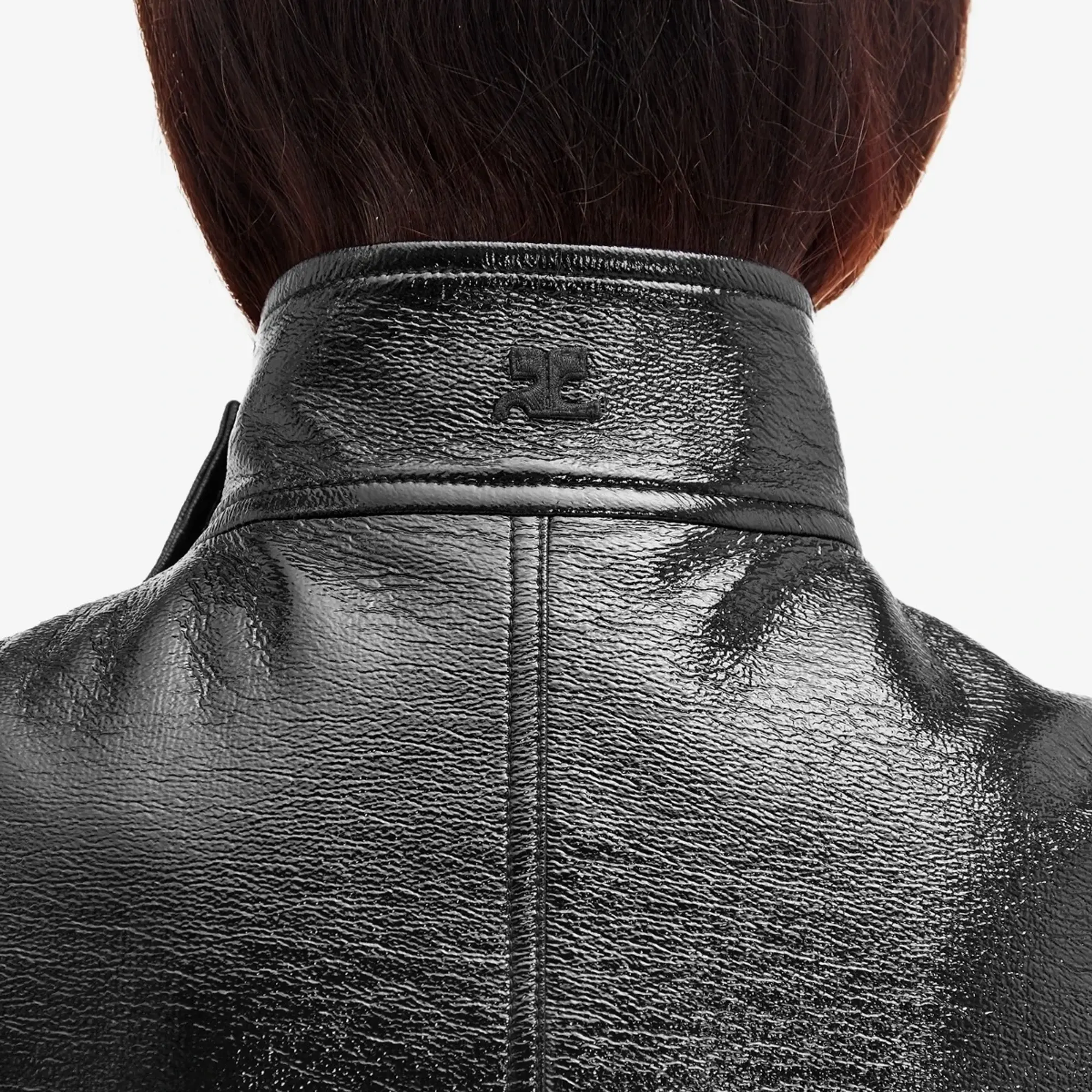 Courrèges Women's Motorcycle Vinyl Jacket Black