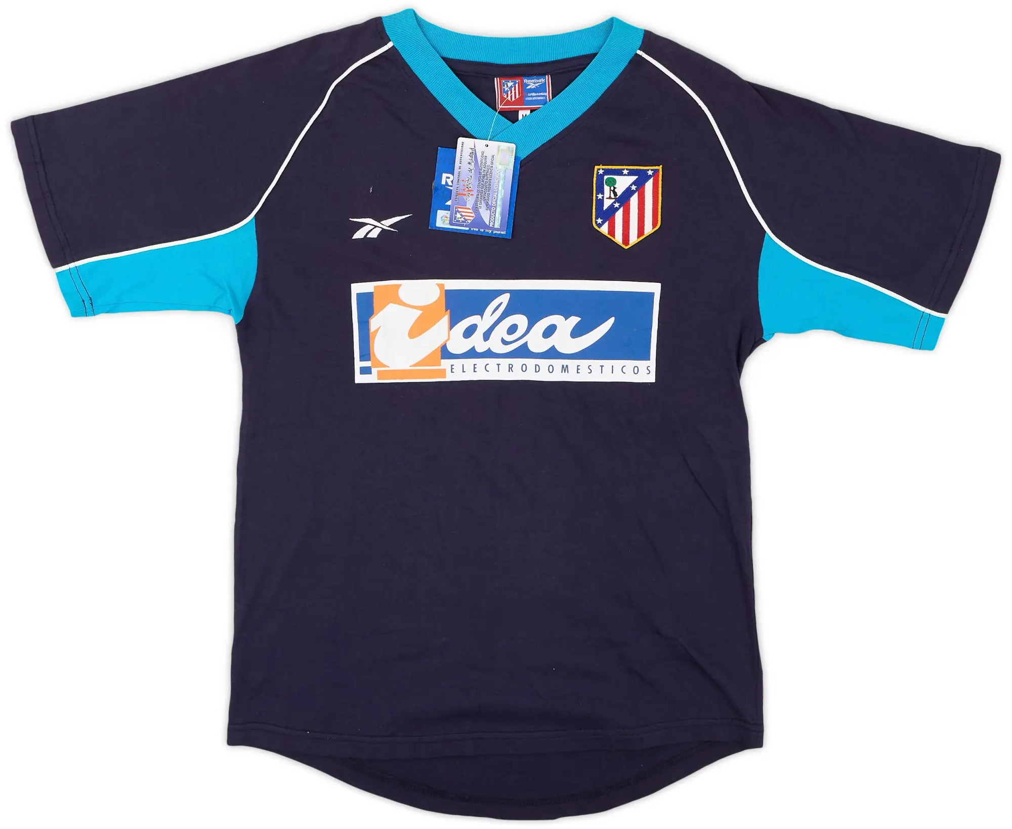 2000-01 Atletico Madrid Reebok Cotton Tee (M)