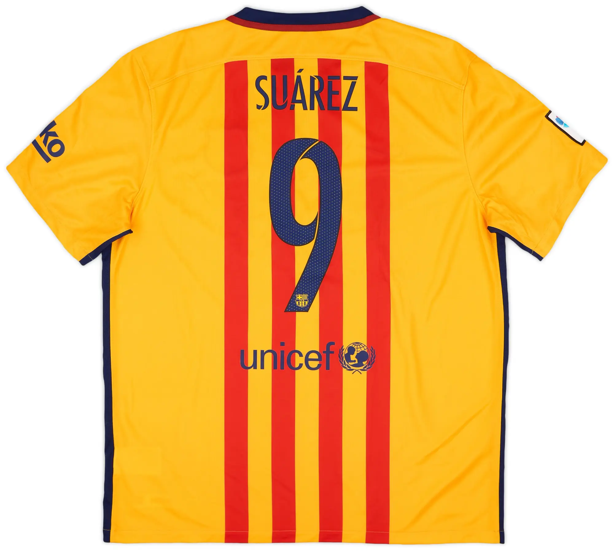 Nike 2015-16 Barcelona Away Shirt Suarez #9 (XL)