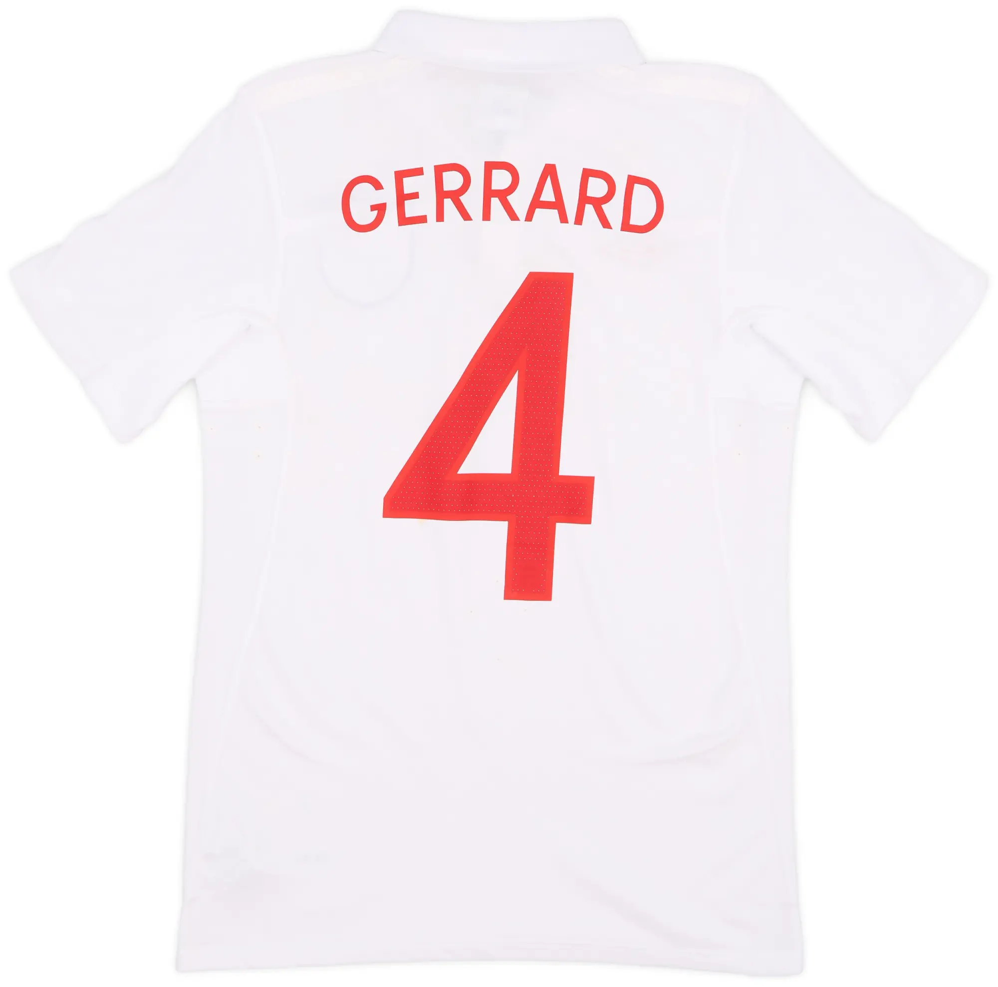 Umbro 2009-10 England Home Shirt Gerrard #4 (XS)