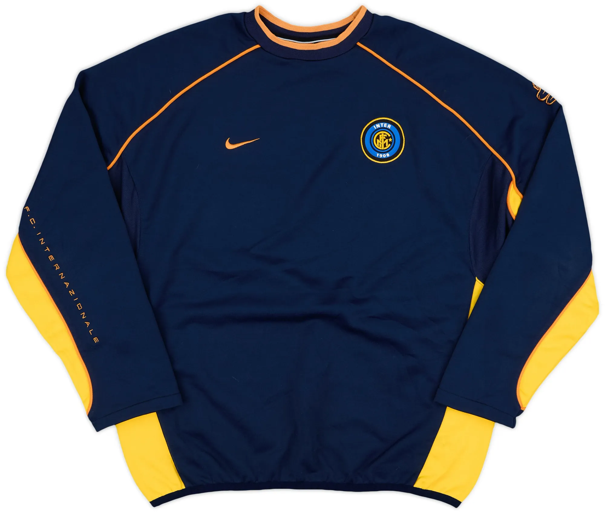 2001-02 Inter Milan Nike Sweat Top - 8/10 - (L) | INTJ01-385