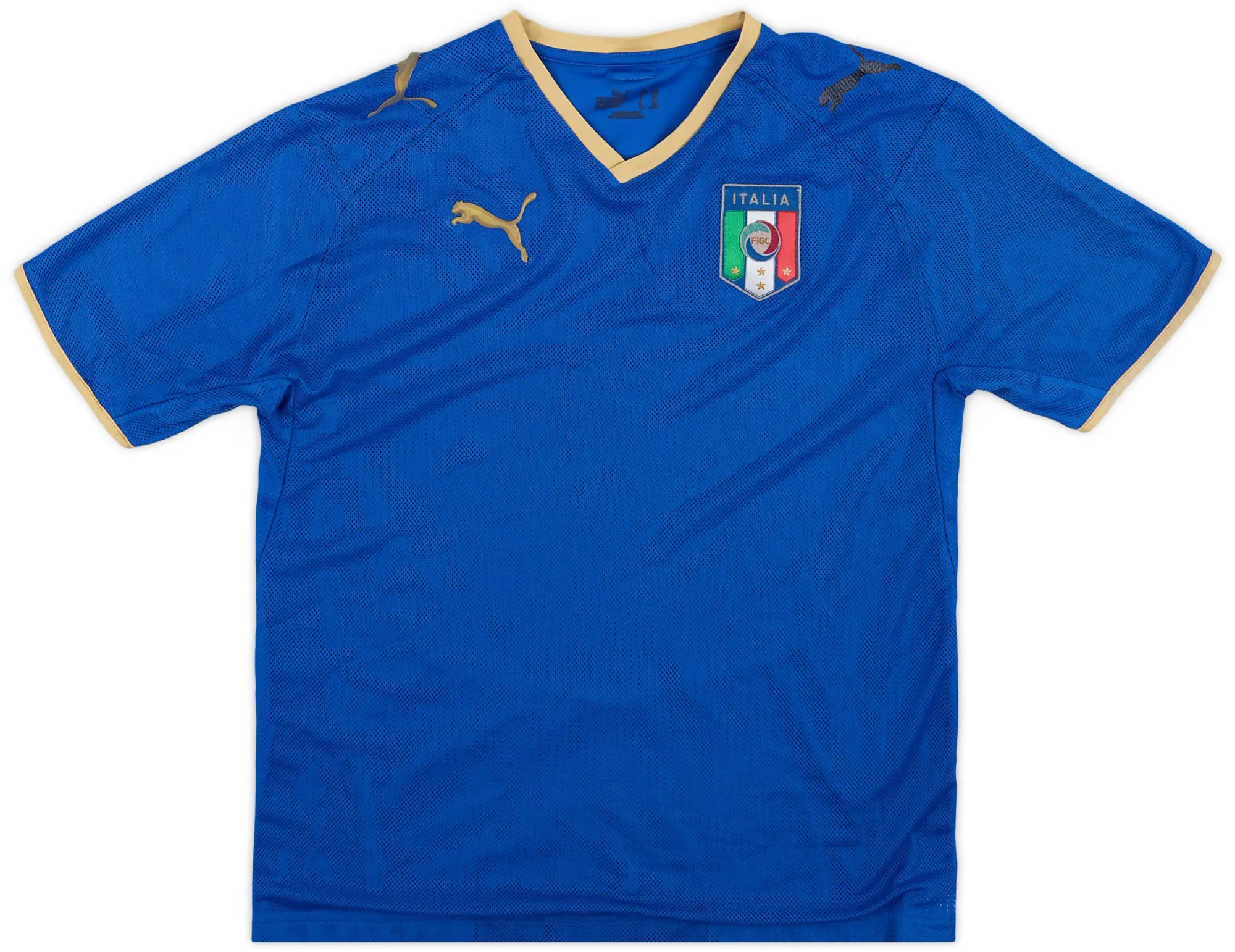 Puma 2007-08 Italy Home Shirt - 5/10 - (XL.Boys)