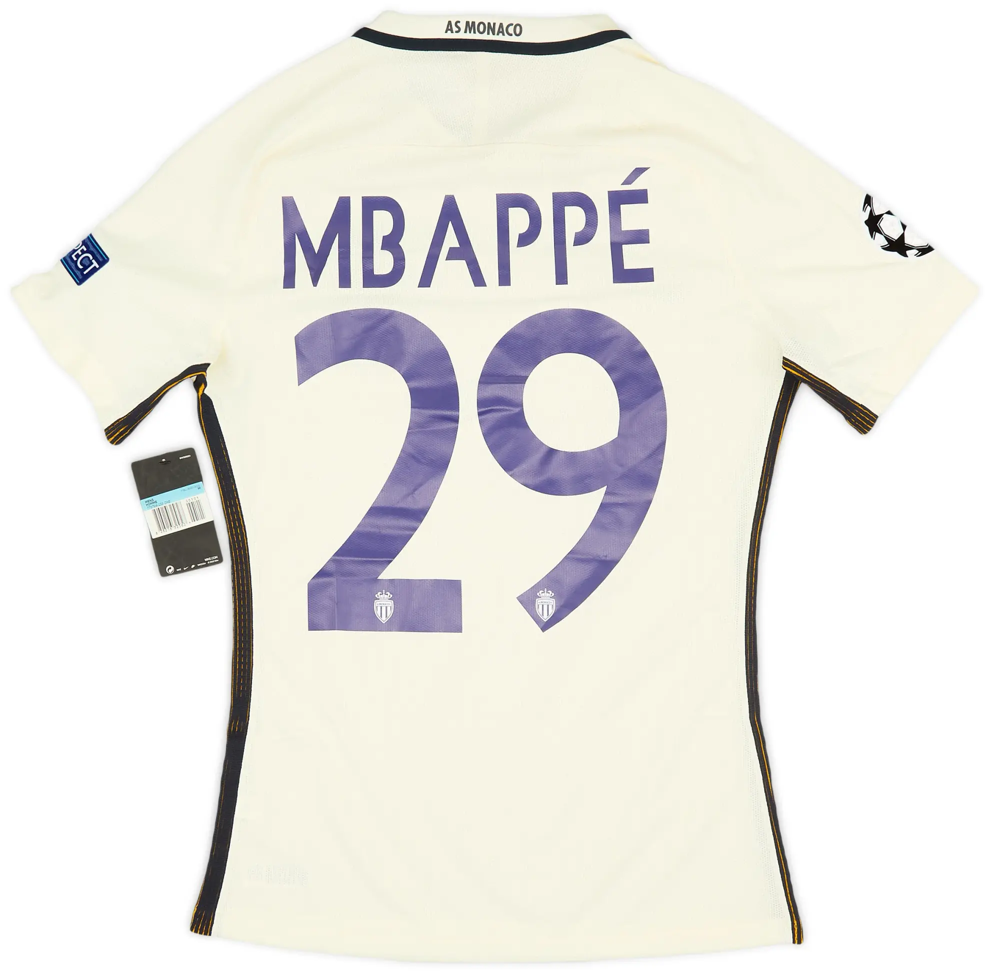 Nike 2016-17 Monaco Player Issue Away Shirt Mbappe #29 (M)