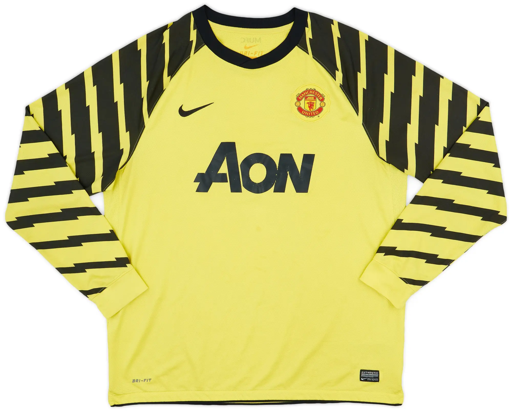 Nike 2010-11 Manchester United Yellow GK Shirt - 5/10 - (XL)