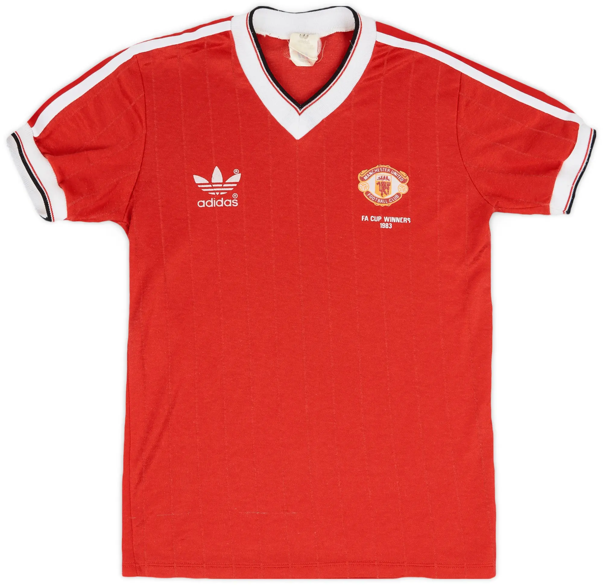 adidas 1982-84 Manchester United 'FA Cup Winners' Home Shirt - 8/10 - (Y)