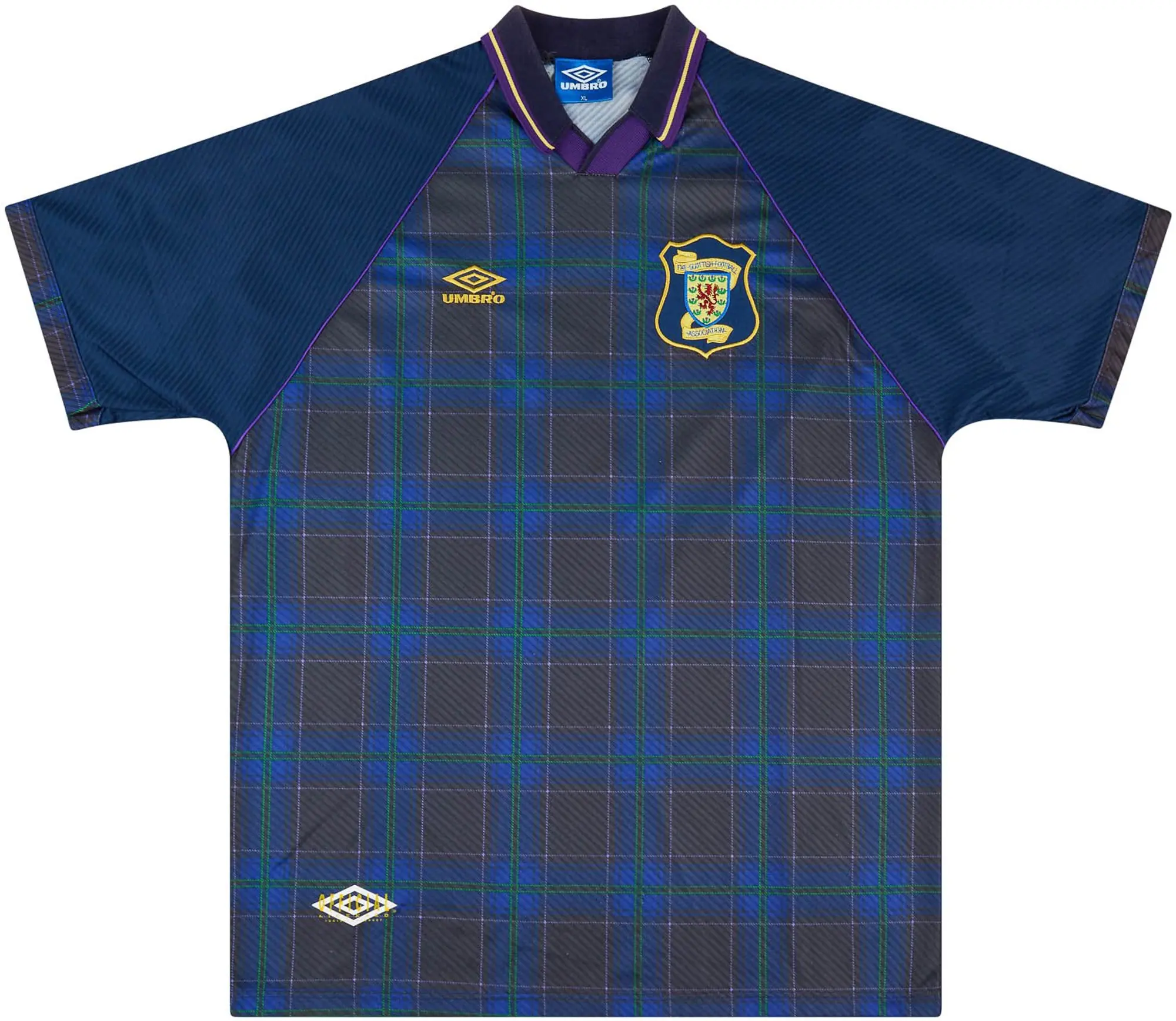 Umbro 1997 Scotland U-18 Match Worn Home Shirt #7 (v England)