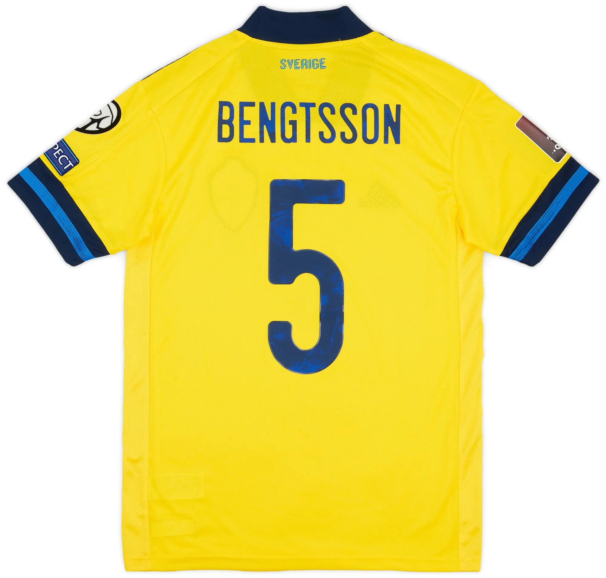 adidas 2021 Sweden Match Issue Home Shirt Bengtsson #5