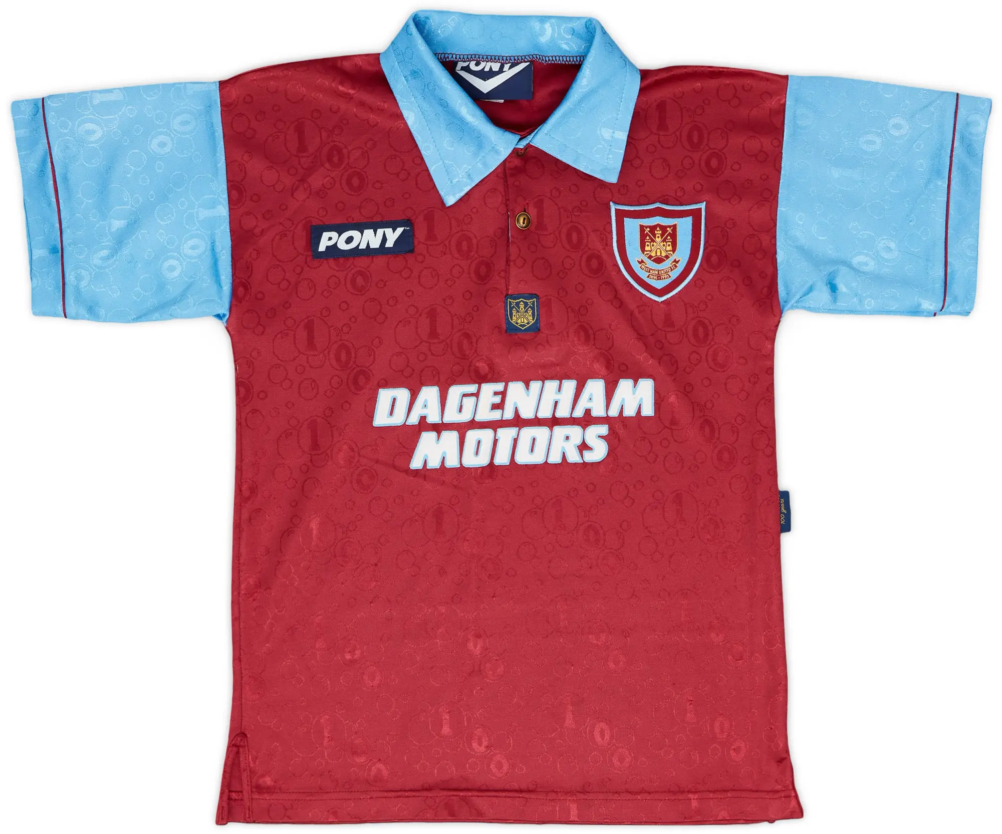 1995-97 West Ham Centenary Home Shirt - 8/10 - (L.Boys)