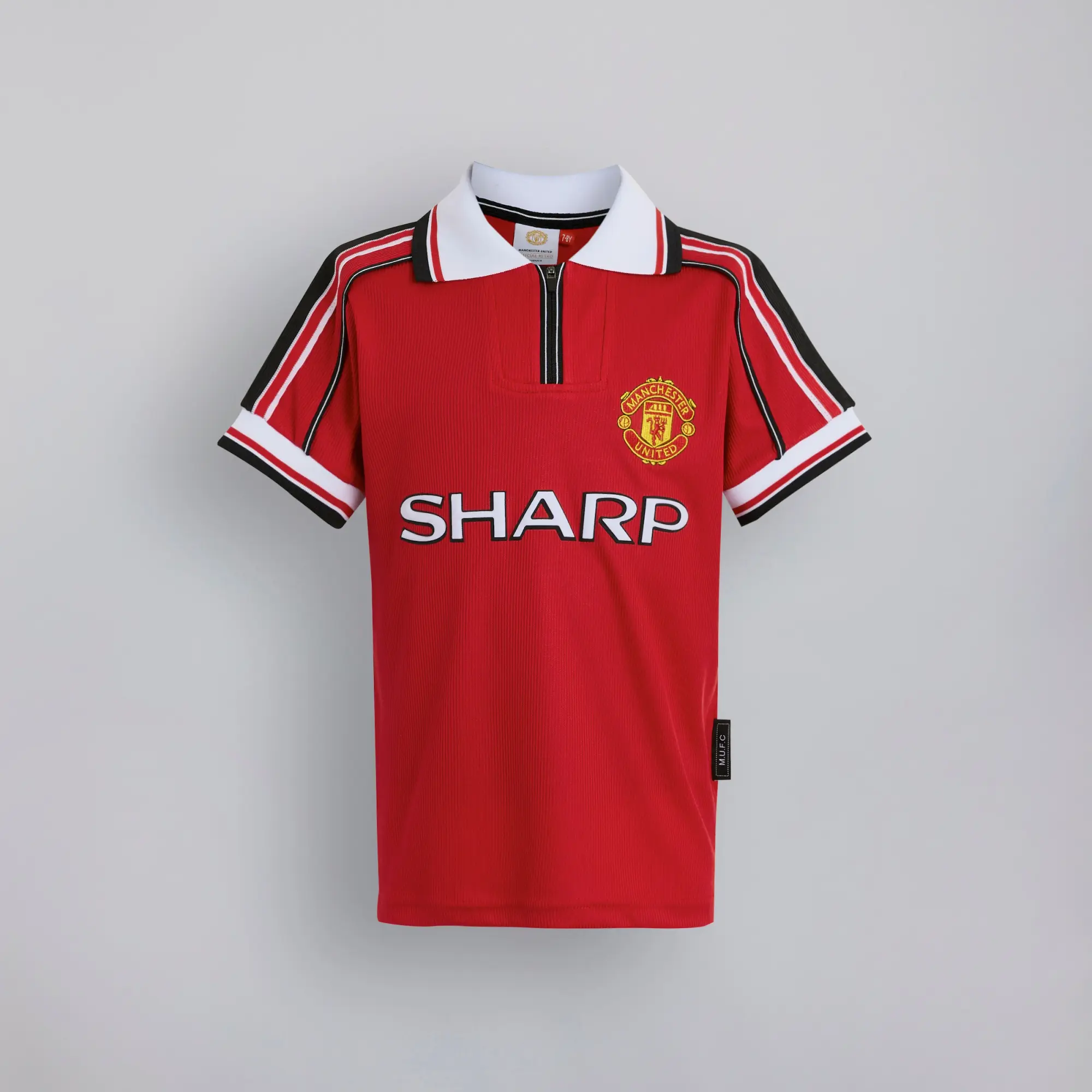 DONKEY Manchester United Kids 1998-00 Retro Home Shirt Red