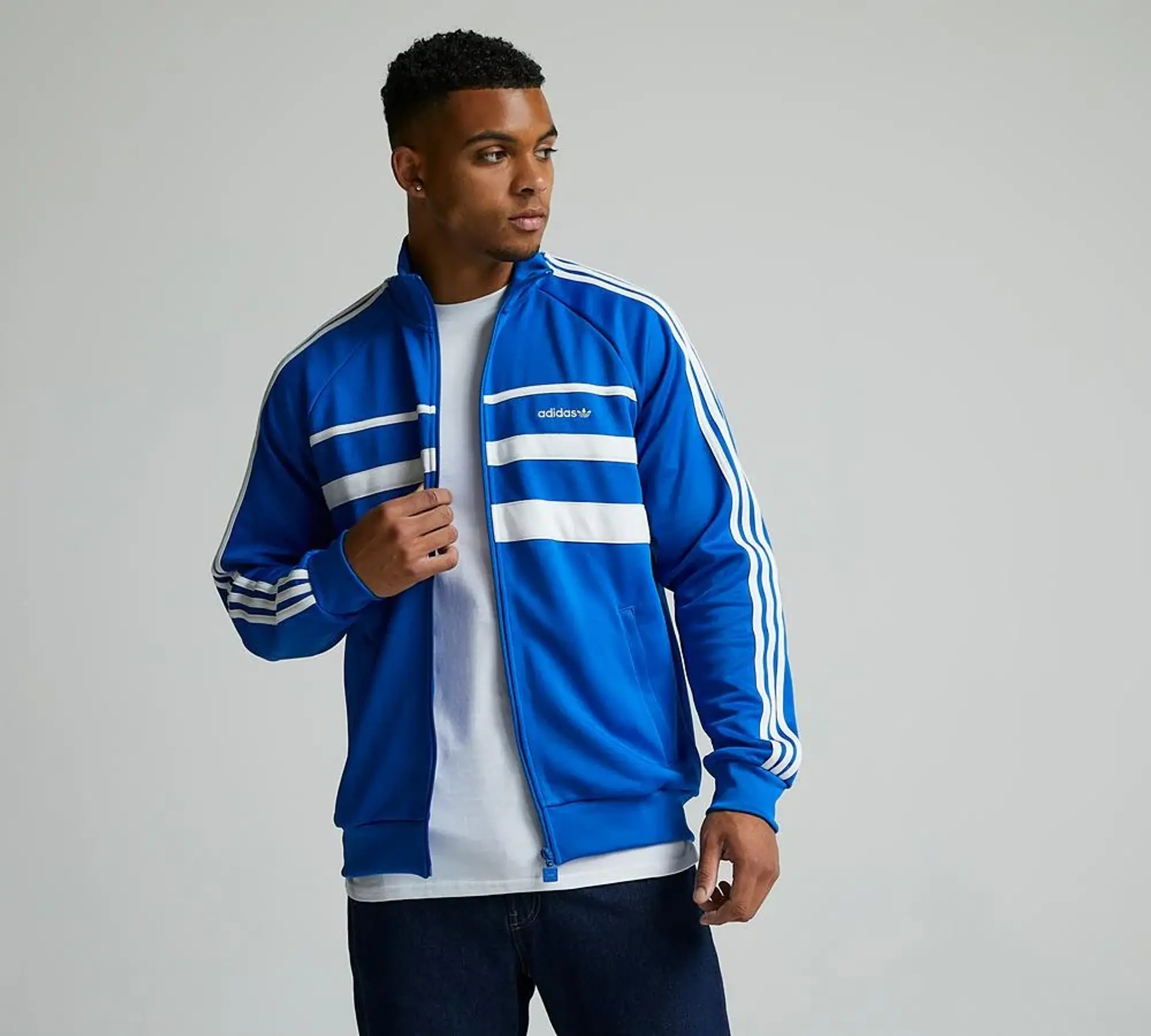 adidas Originals Sweatshirt Adidas The First Track Top Blue/ White Xxl