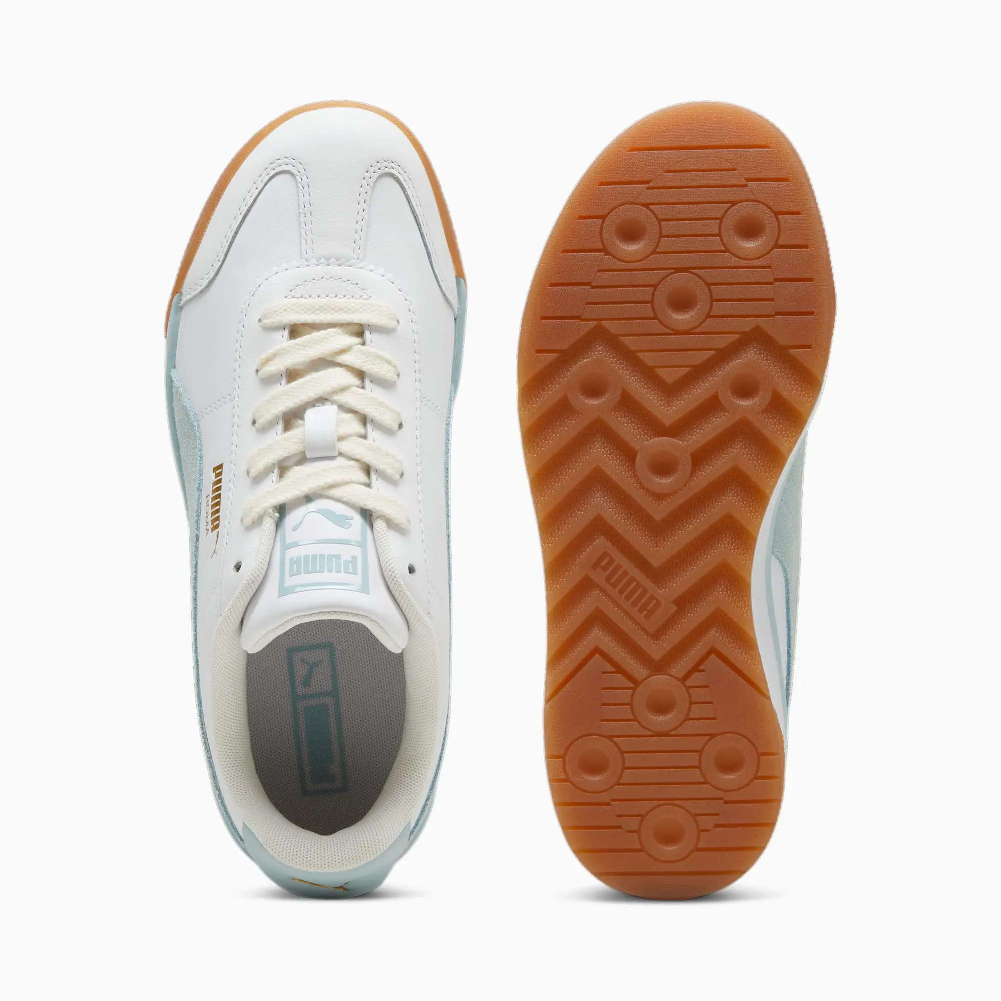 PUMA Roma Feminine Vintage Sneakers Women, White/Frosted Dew