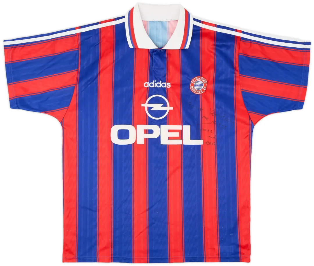 95-97s adidas Bayern München game shirt adidas Bayern Munich Mens SS Home Shirt 1995/97