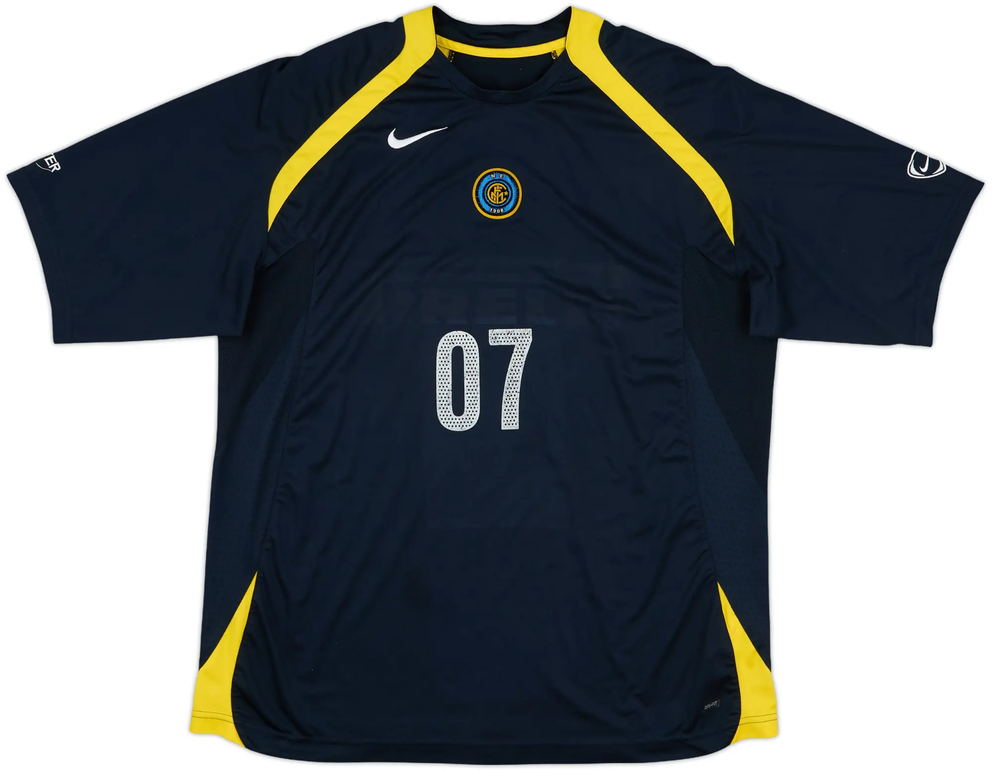2005-06 Inter Milan Nike 1/4 Zip Polo Shirt - 8/10 - (M)