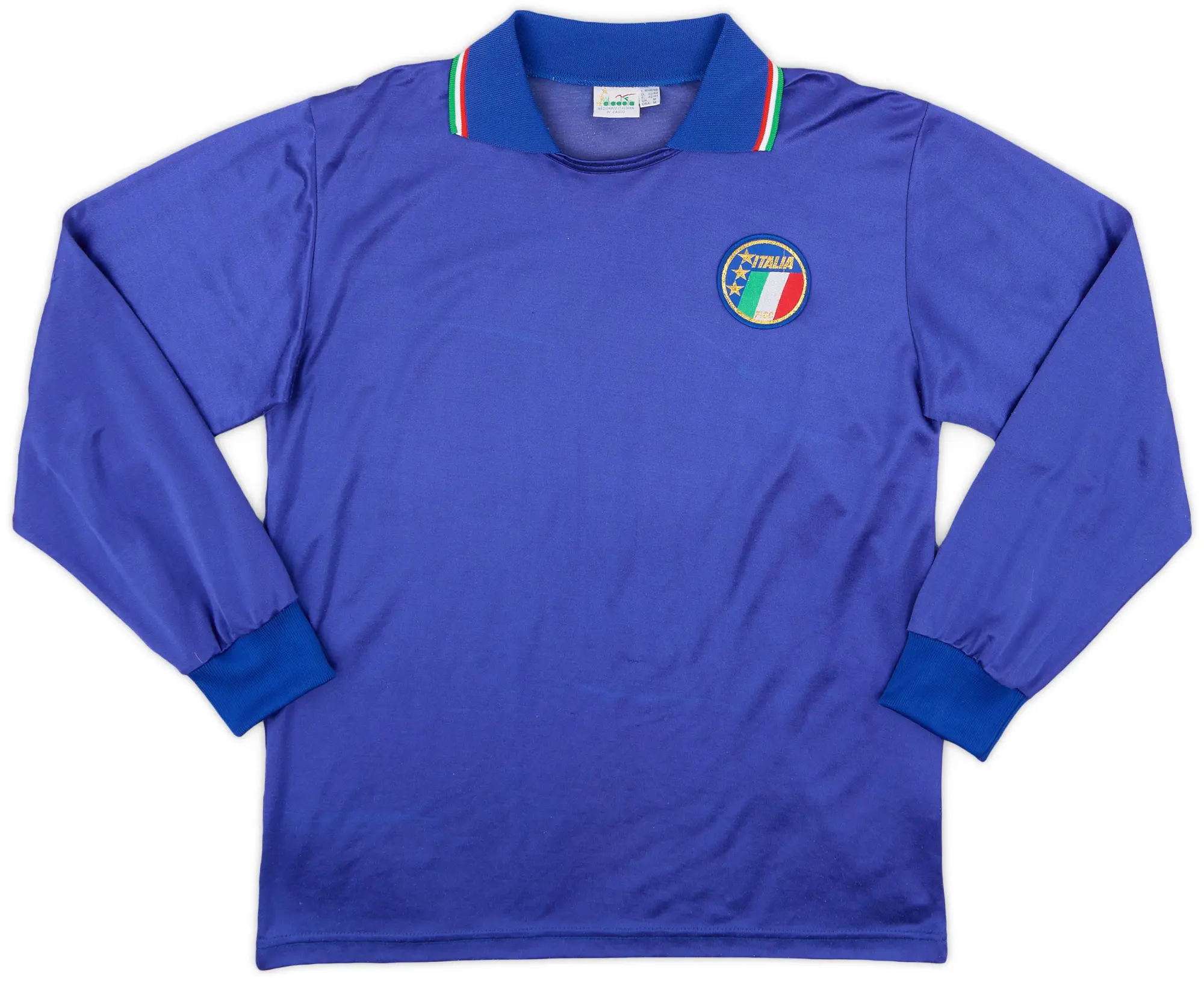 Diadora 1986-90 Italy Home L/S Shirt - 8/10 - (M)