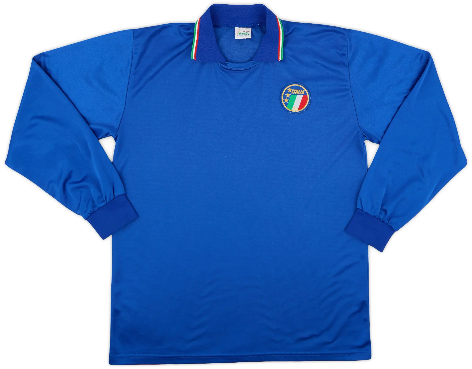 Diadora 1986-90 Italy Home L/S Shirt - 8/10 - (L)