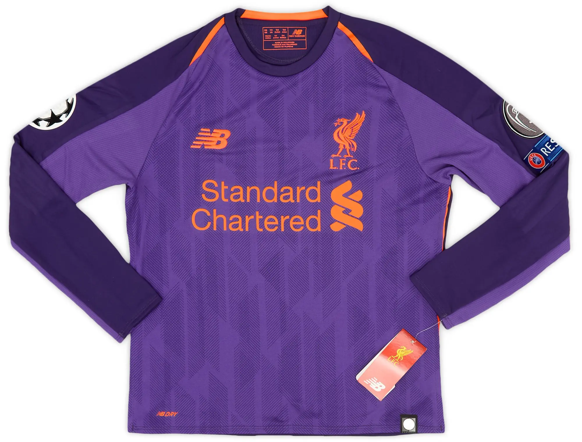 NewBalance 2018 19 Liverpool Away L S Shirt M.Boys LIVA18748170used FOOTY.COM