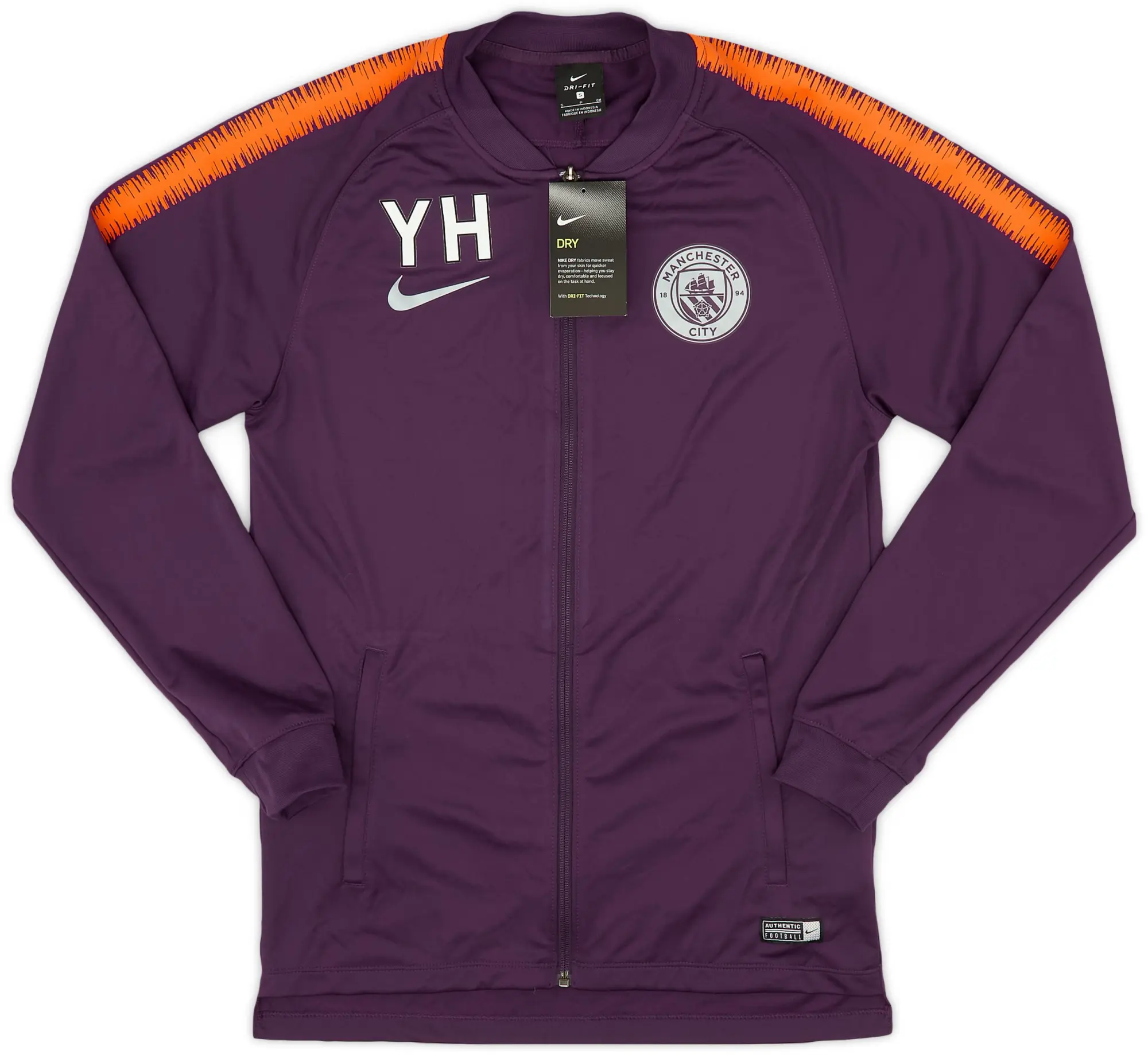 2018-19 Manchester City Staff Issue Nike Track Jacket YH (S)