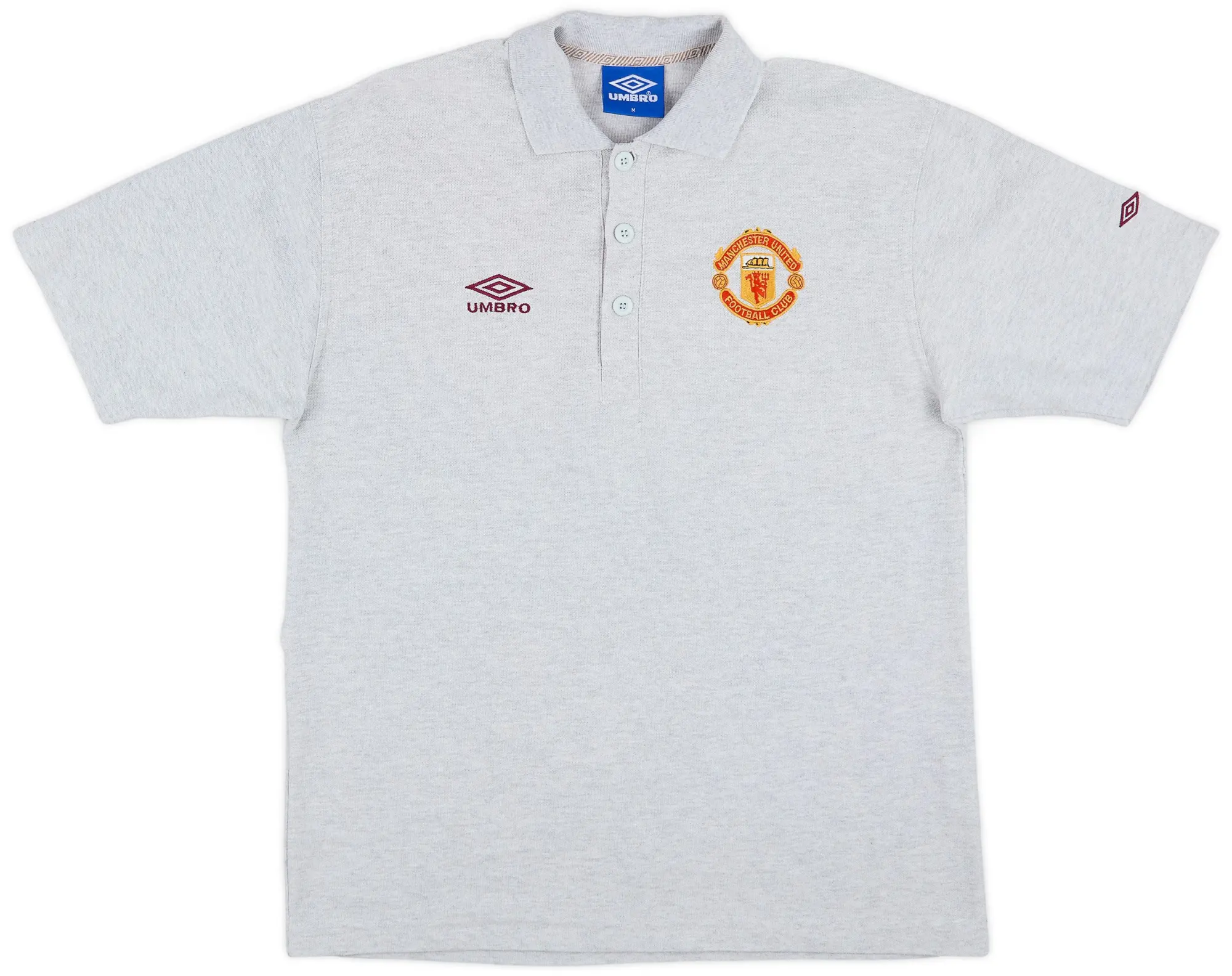 1996-97 Manchester United Umbro Polo Shirt - 9/10 - (M)
