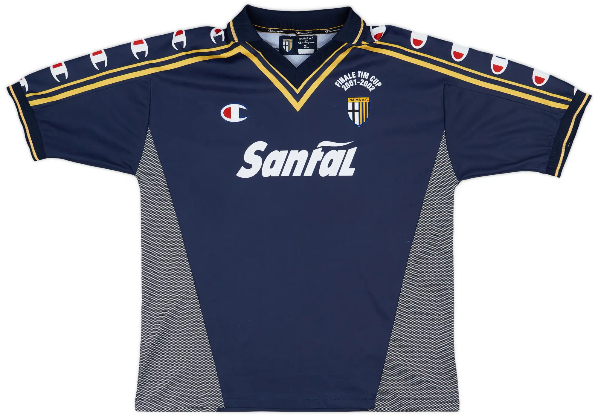 Champion 2001-02 Parma 'Signed' Finale TIM Cup Away Shirt - 8/10 - (XL)