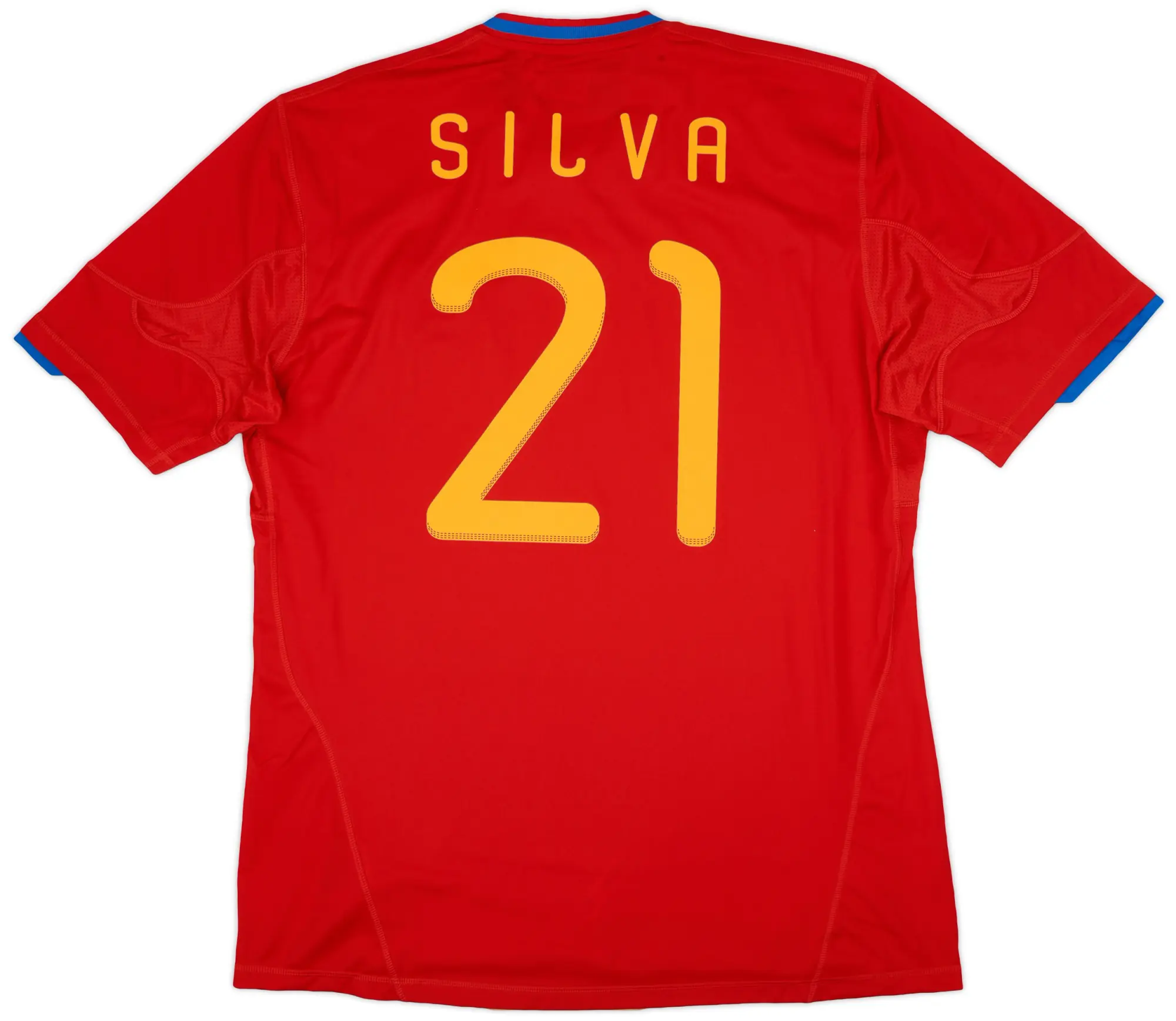 adidas 2009-10 Spain Home Shirt Silva #21 (XL)