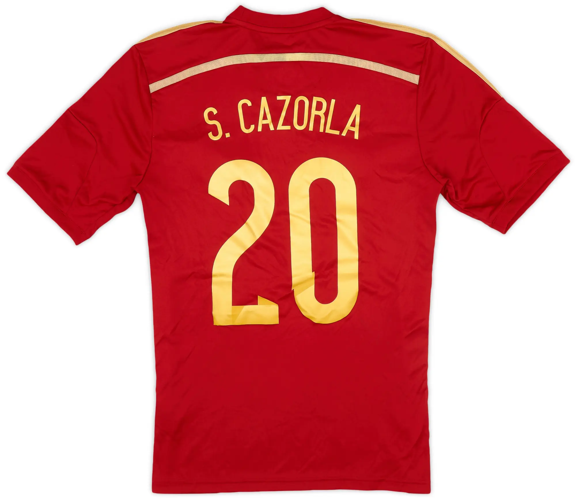 adidas 2013-15 Spain Home Shirt S.Cazorla #20 (S)