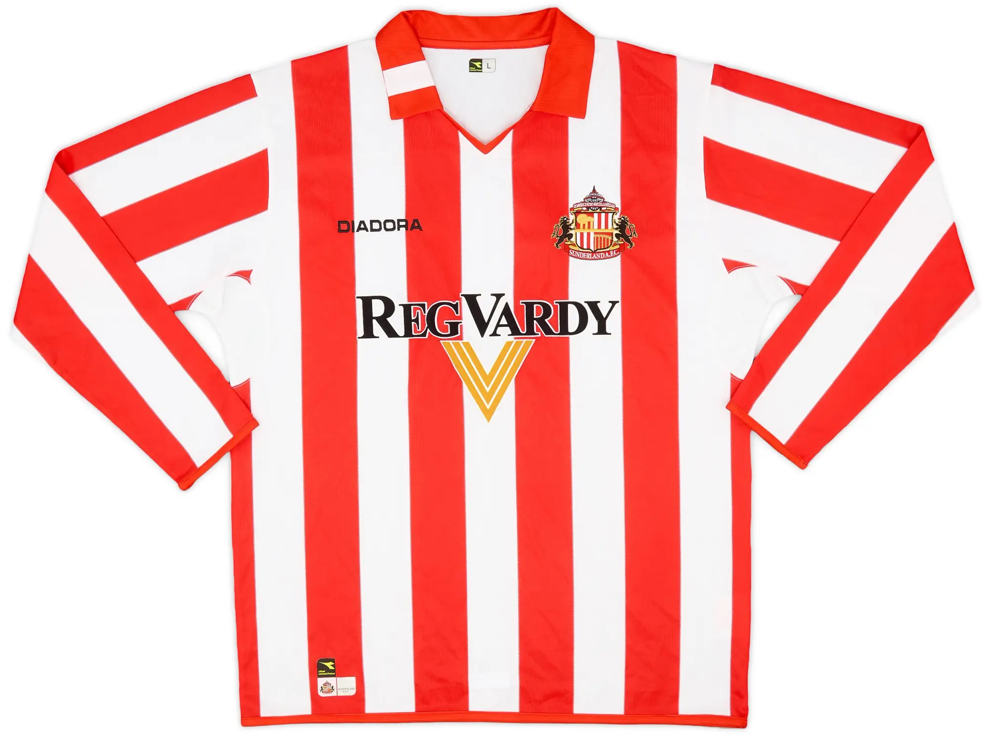 Diadora 2004-05 Sunderland Home L/S Shirt - 9/10 - (L)