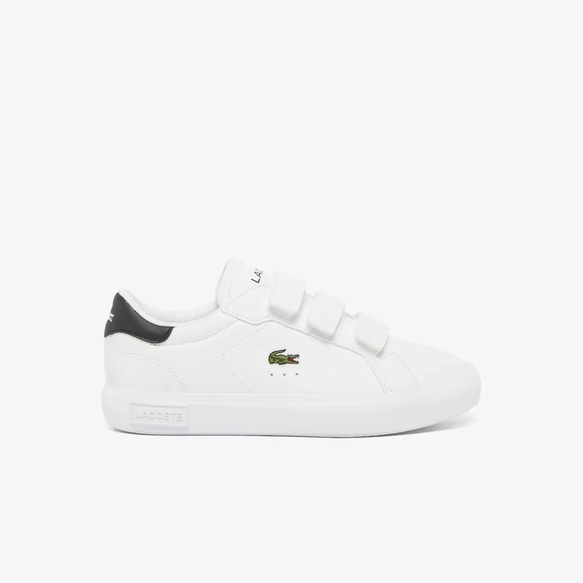 Lacoste Children's Powercourt Sneakers - White & Black