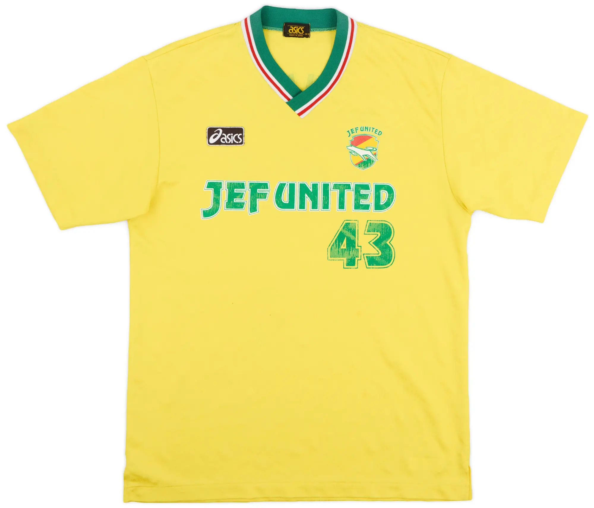 1993 JEF United Asics Player Issue Training Shirt #43 - 7/10 - (L)