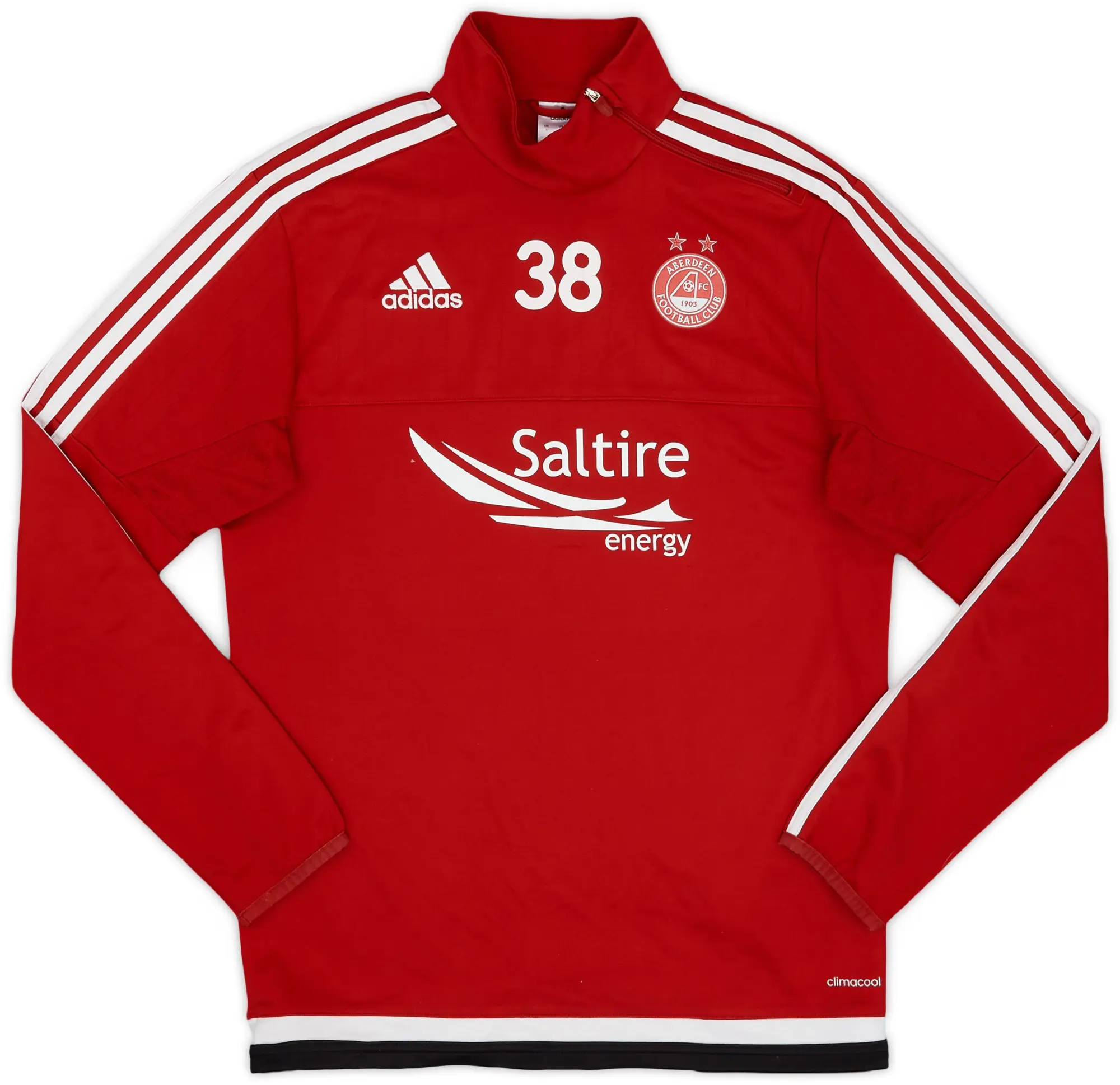 2015-16 Aberdeen Player Issue adidas 1/4 Zip Training Top #38 - 8/10 - (S)