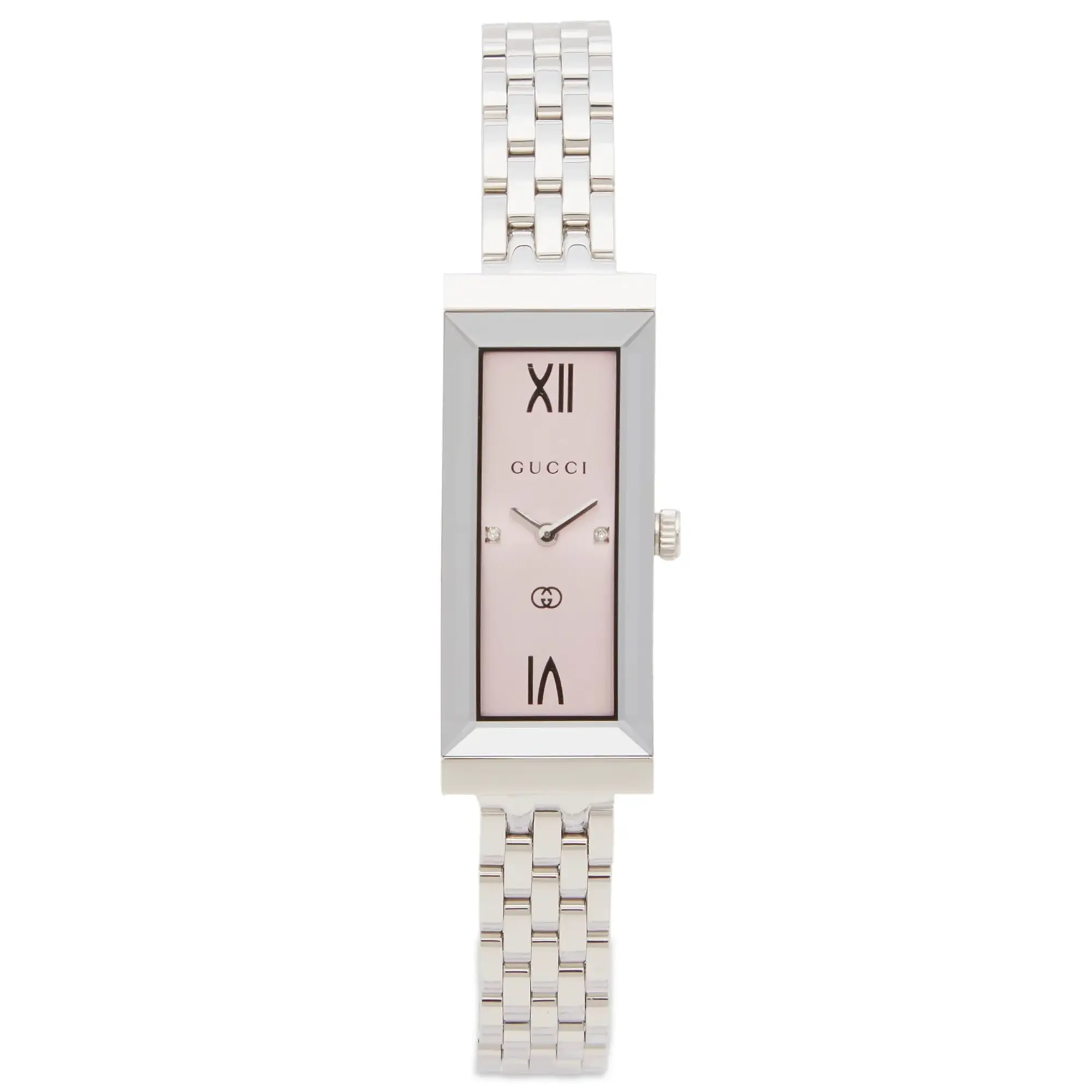 Gucci Women's G-Frame 24mm Watch Silver/Pink