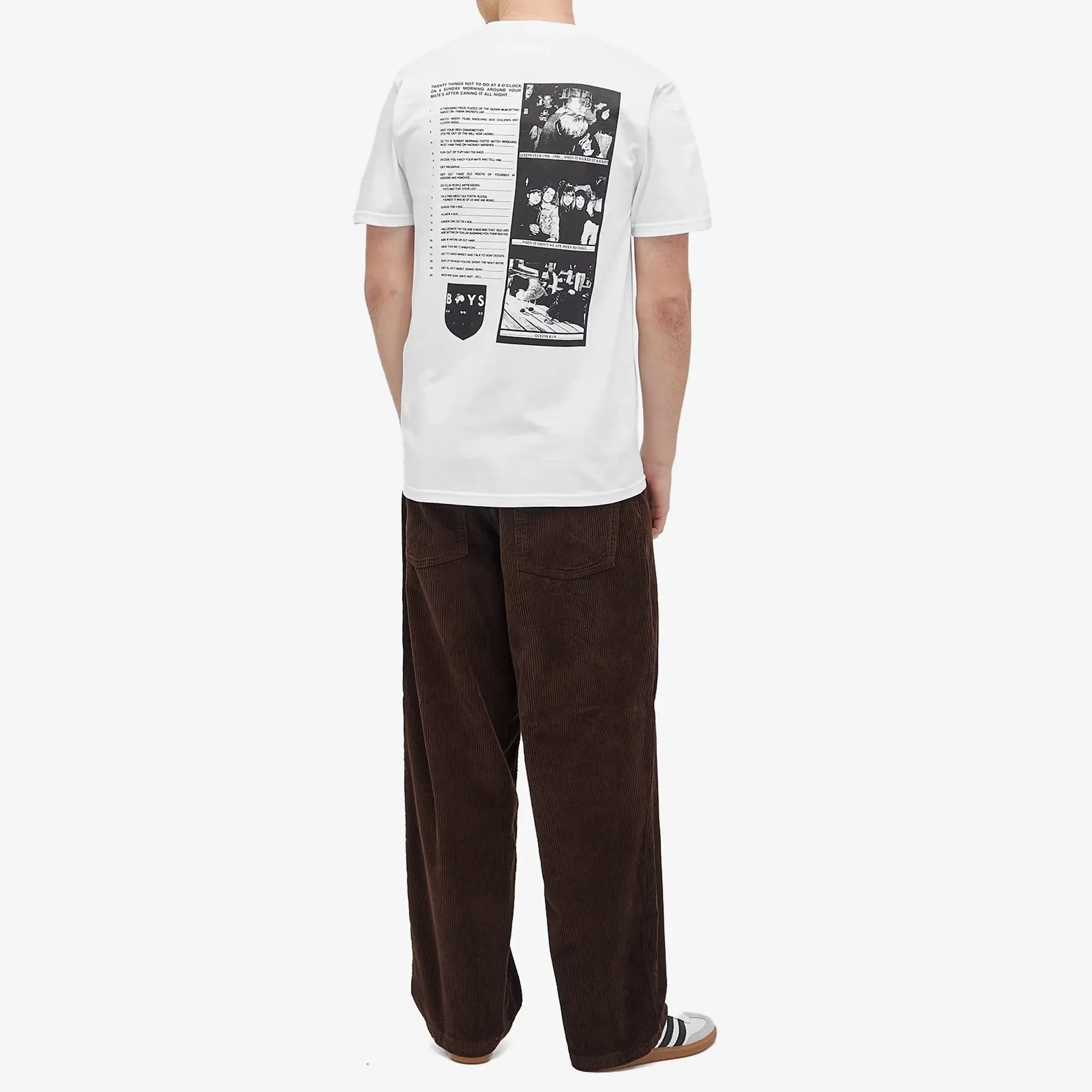 Boys Own Men's Twenty Things Not To Do Print T Shirt White