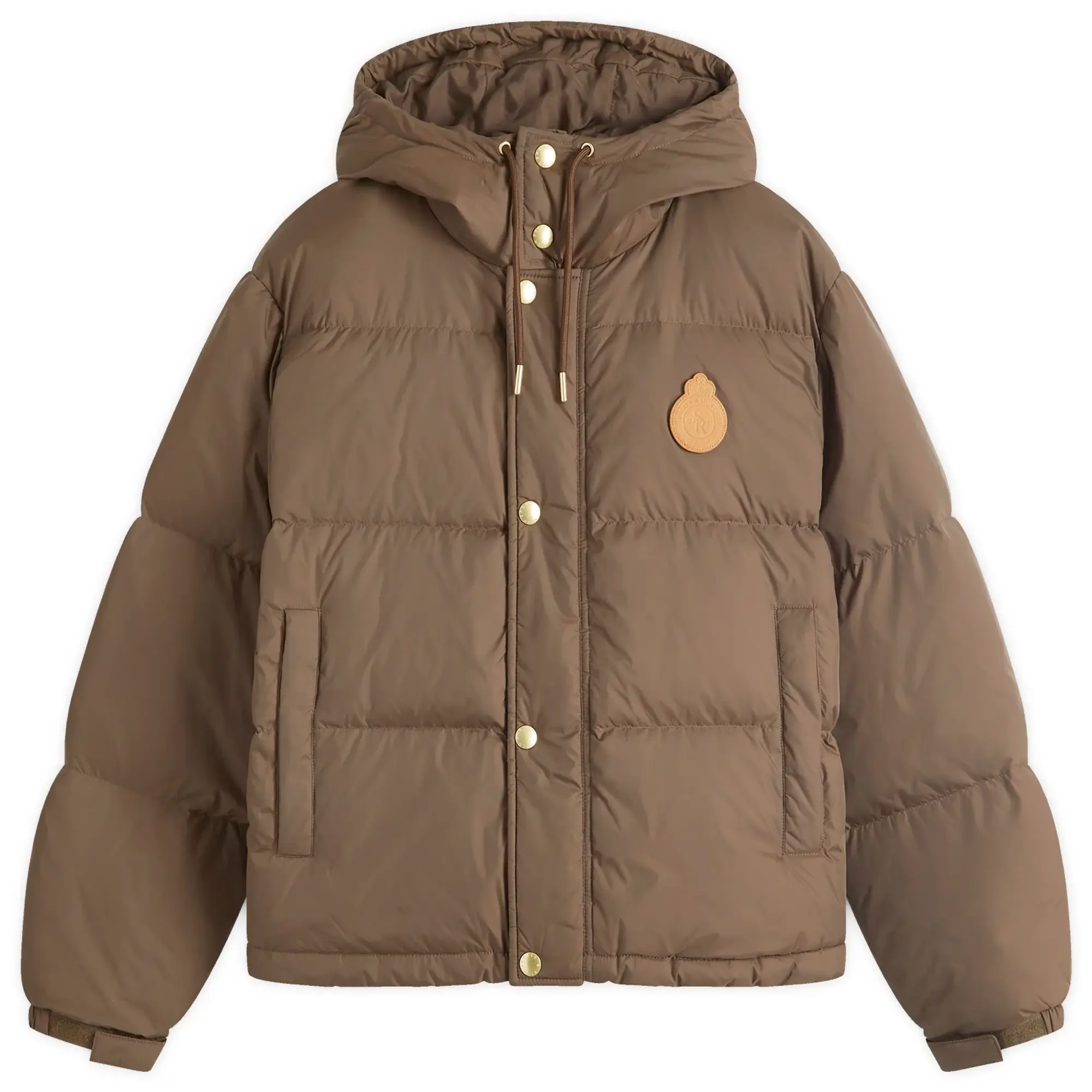 Sporty & Rich Women's Crown Puffer Jacket Chocolate Tan