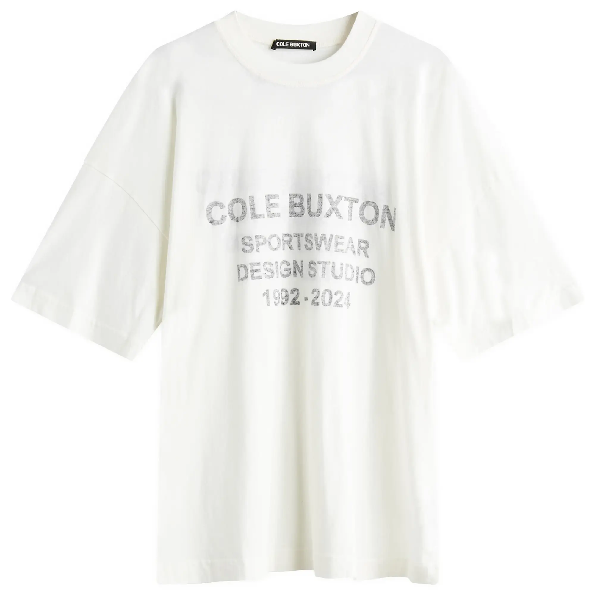 Cole Buxton Men's Inside Out Logo T-Shirt Vintage White