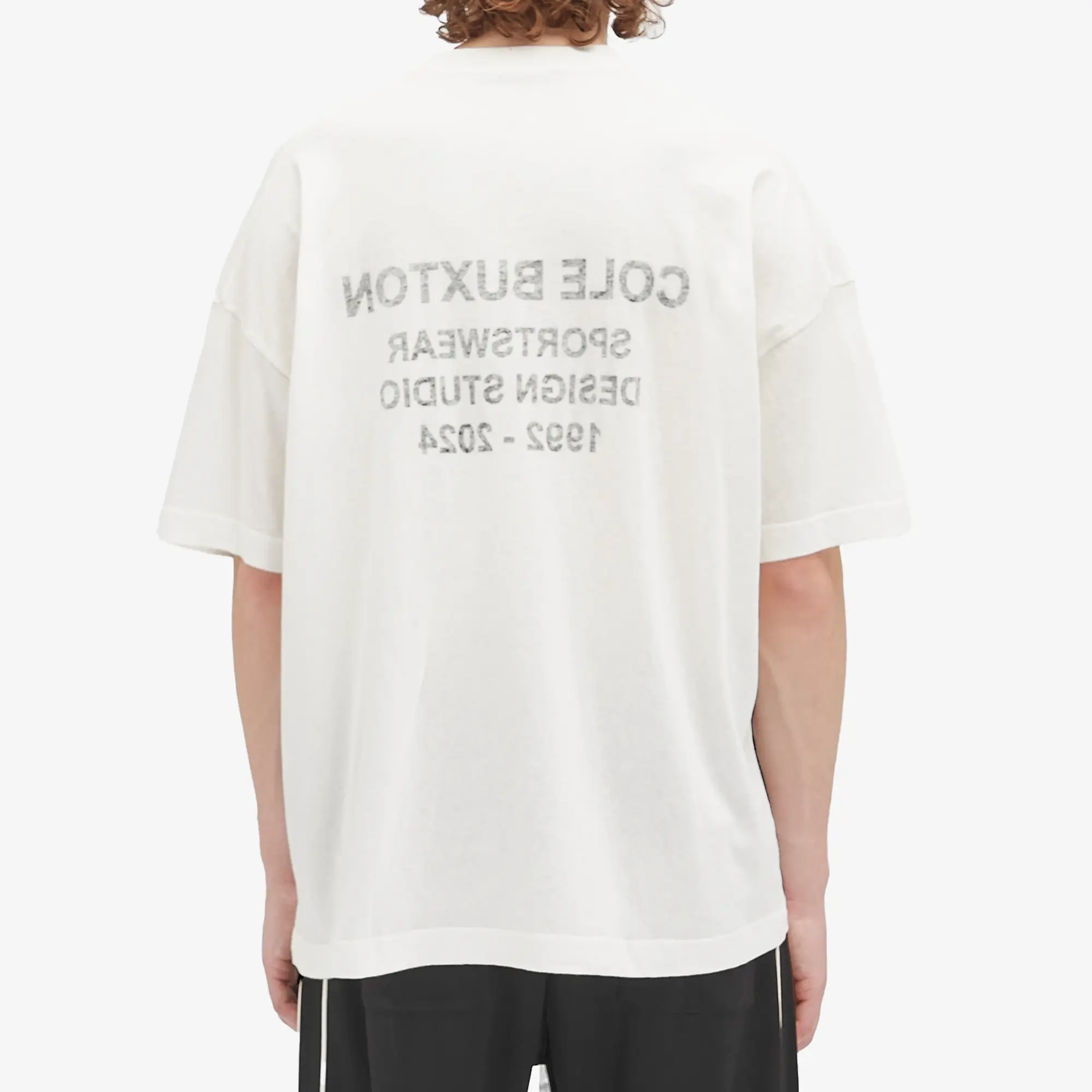 Cole Buxton Men's Inside Out Logo T-Shirt Vintage White