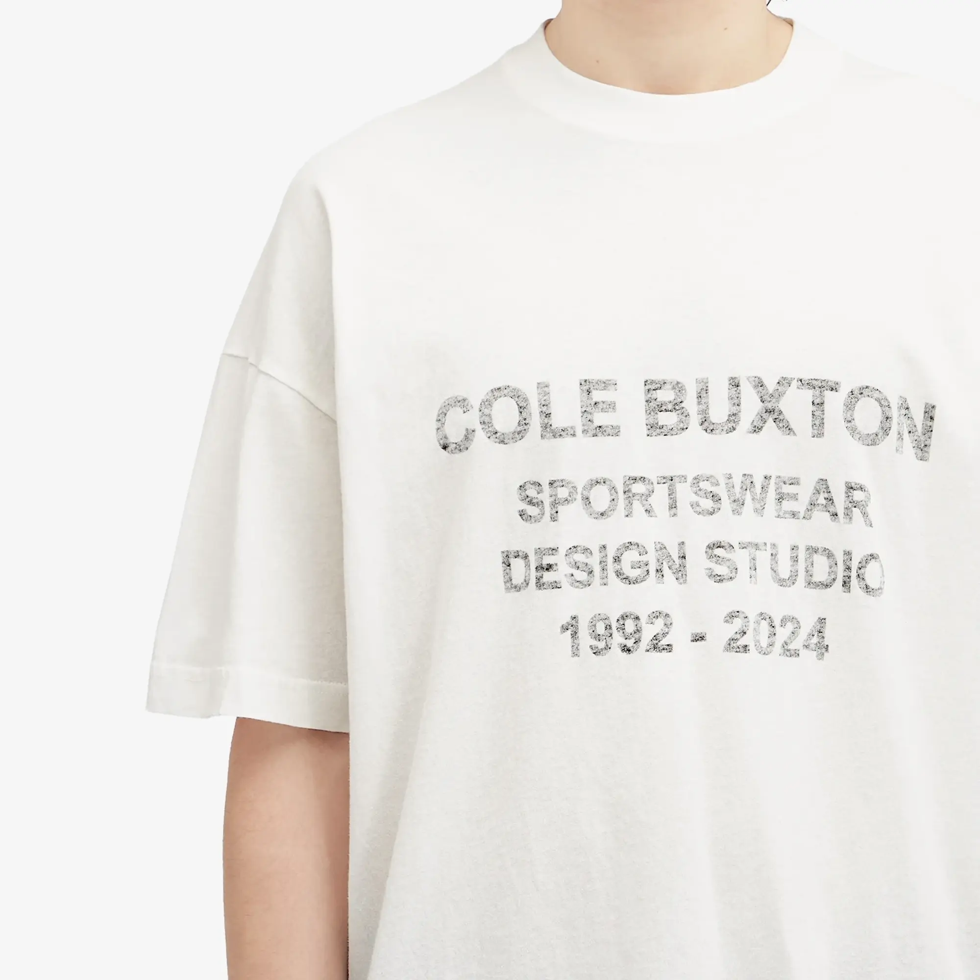 Cole Buxton Men's Inside Out Logo T-Shirt Vintage White