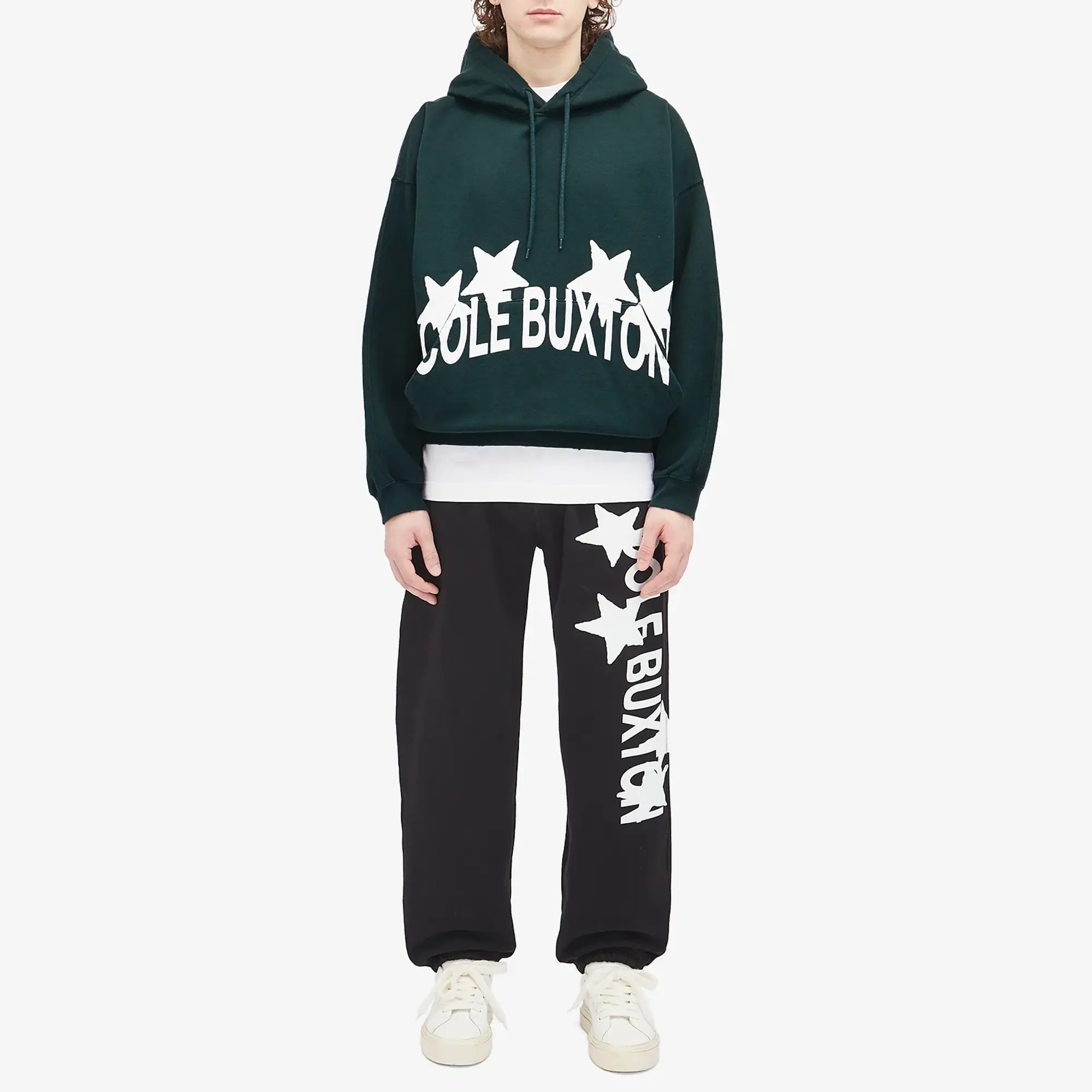 Cole Buxton Men's 4 Star Hoodie Forest Green